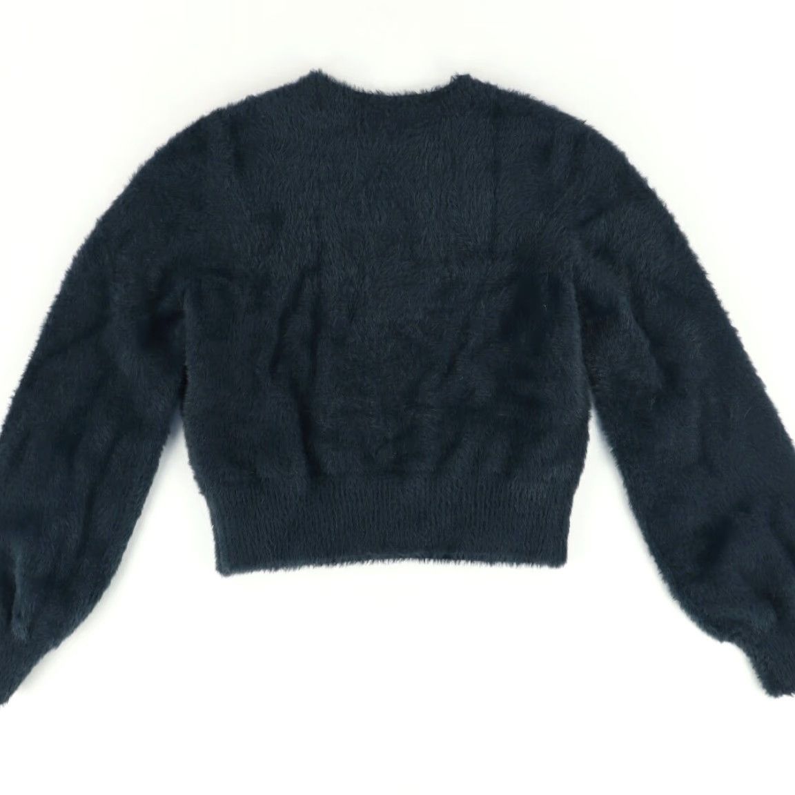Aritzia Aritzia Sunday Best 100% Nylon Kitten Crop Sweater Navy Blue Women's S Shirt Womens Small Blue 90s? Size S / US 4 / IT 40 - 4 Thumbnail