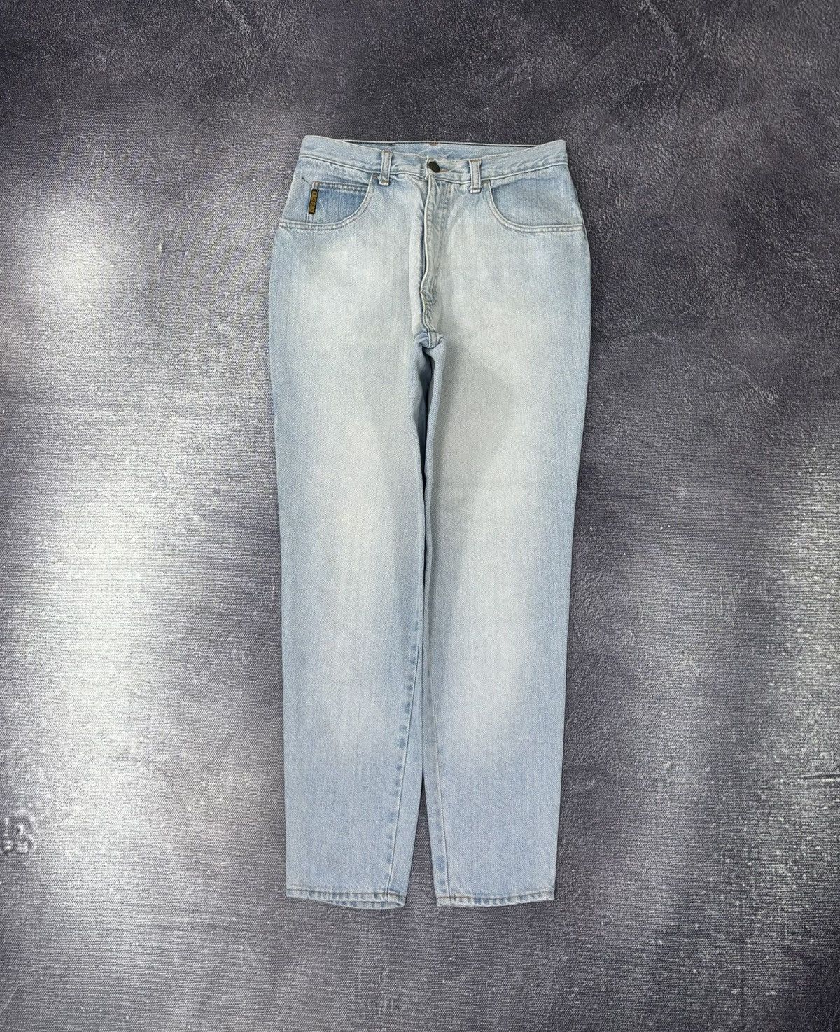 Armani Vintage Armani Jeans Women’s Faded Light Blue Denim Jeans Size 31" - 2 Thumbnail