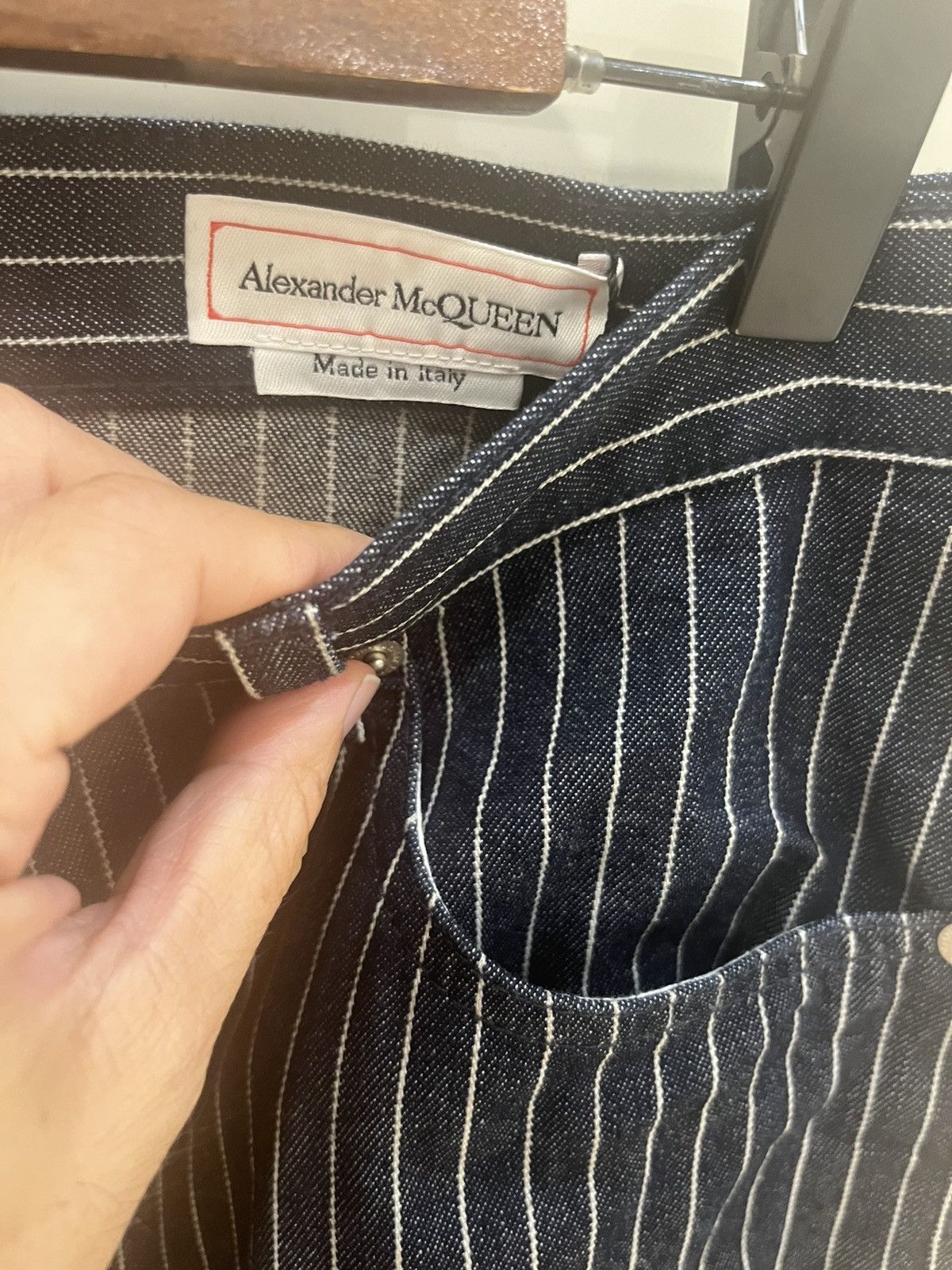 Alexander McQueen striped denim jeans size46 Size US 30 / EU 46 - 3 Thumbnail