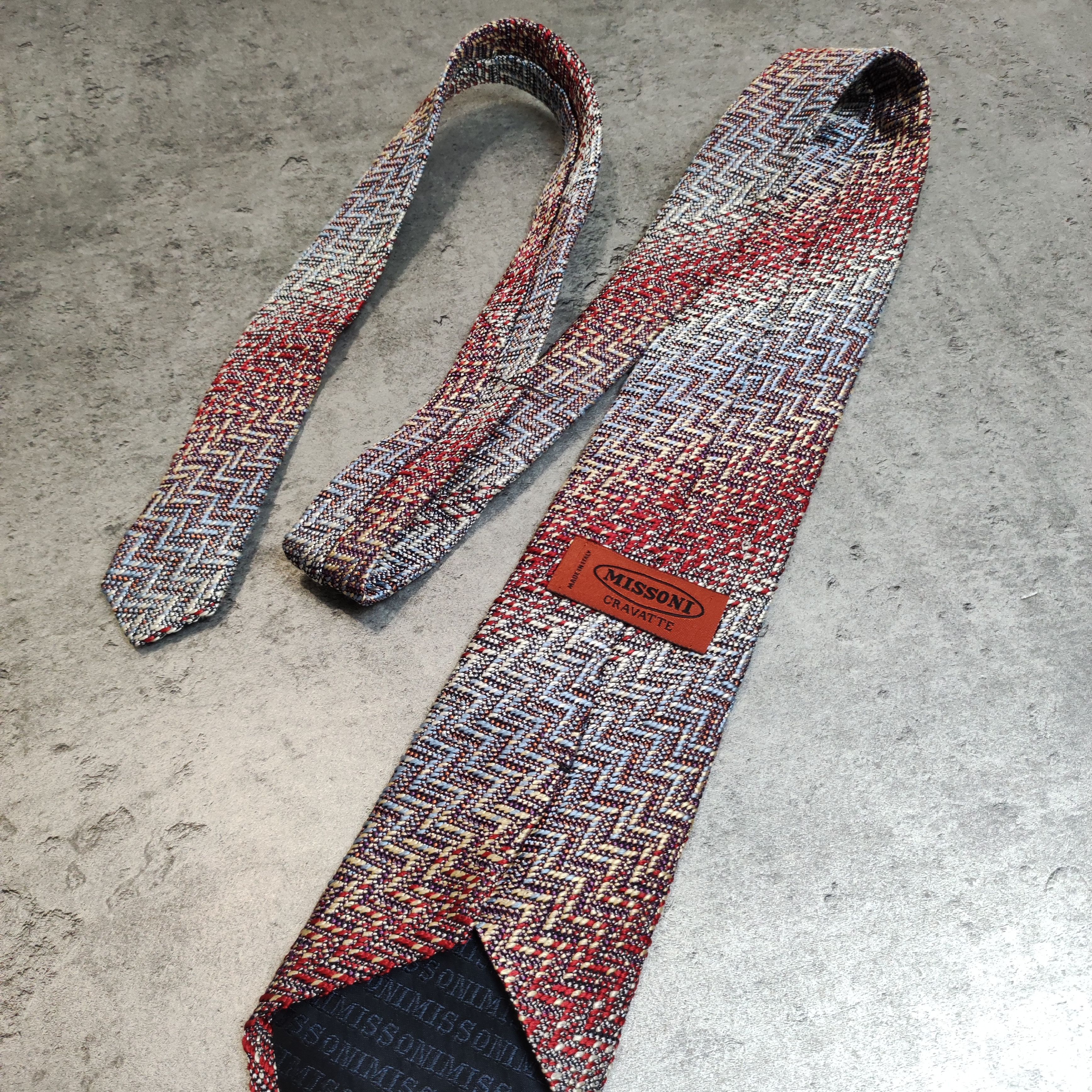 Missoni RARE 90s Missoni Cravate Abstract Silk Vintage Tie Size ONE SIZE - 2 Thumbnail