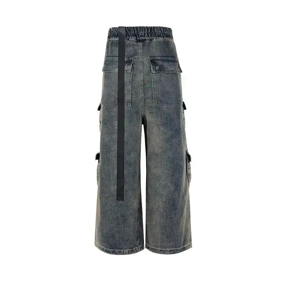 Japanese Brand Jeans with ribbons and pockets style Harajuku y2k Size US 32 / EU 48 - 5 Thumbnail