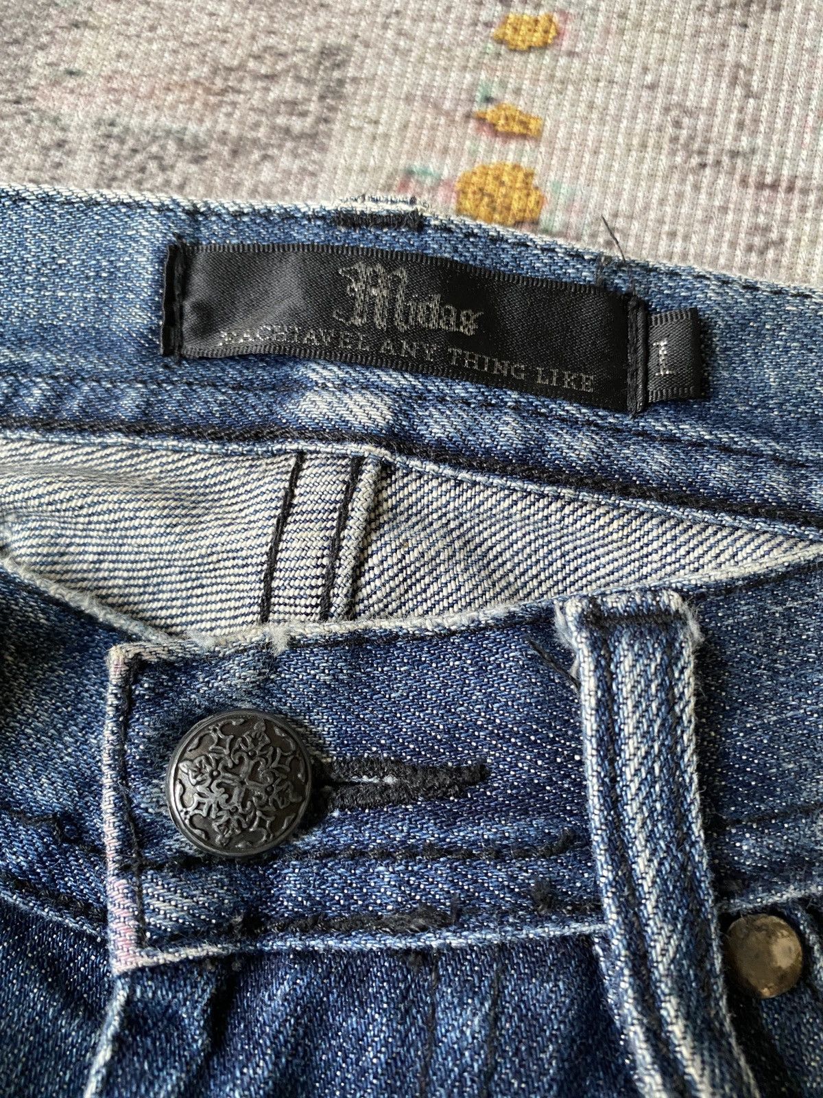 Tornado Mart Midas Waxed Claw Mark Distressed Flare Design Denim Size US 30 / EU 46 - 21 Thumbnail