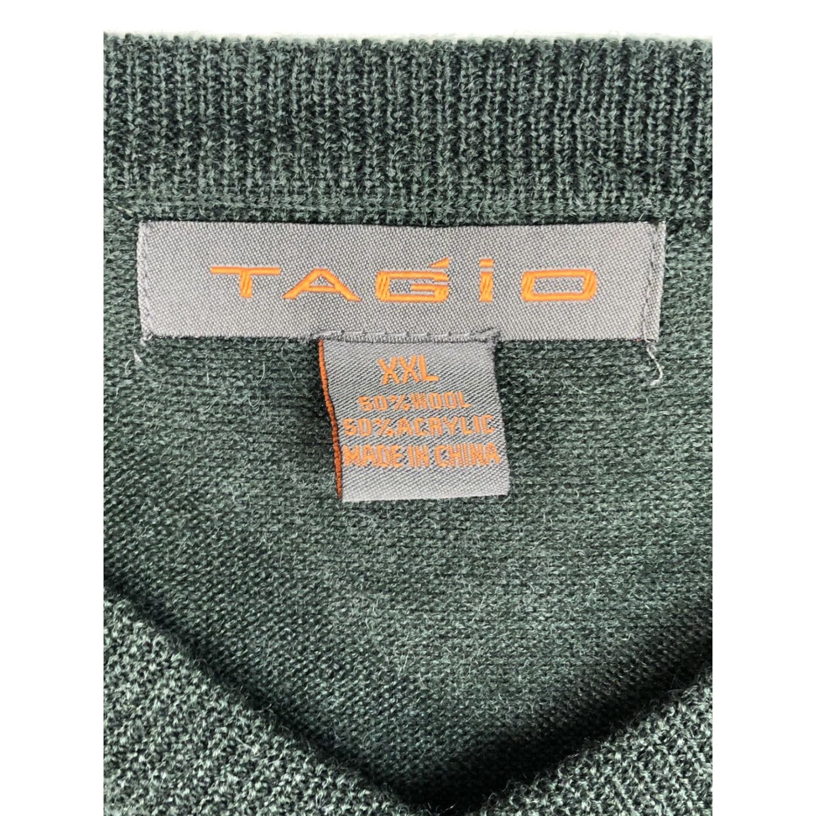 Vintage VINTAGE Tagio V Neck Sweater Mens 2XL Long Sleeve Green Wool Golf Pullover Mens Size US XXL / EU 58 / 5 - 2 Thumbnail