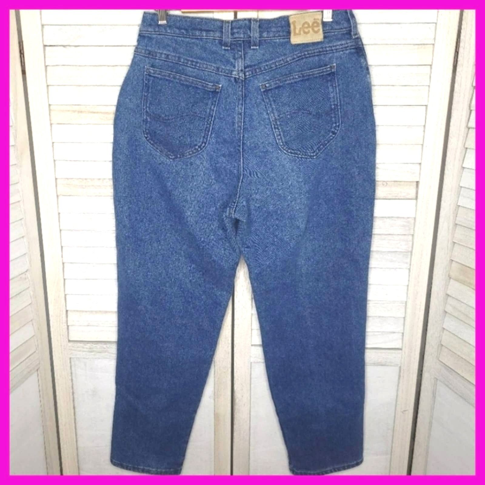 Lee VTG Lee Mom Jeans 12" Rise 14 Petite 14P Womens Vintage Size 30" / US 8 / IT 44 - 4 Thumbnail