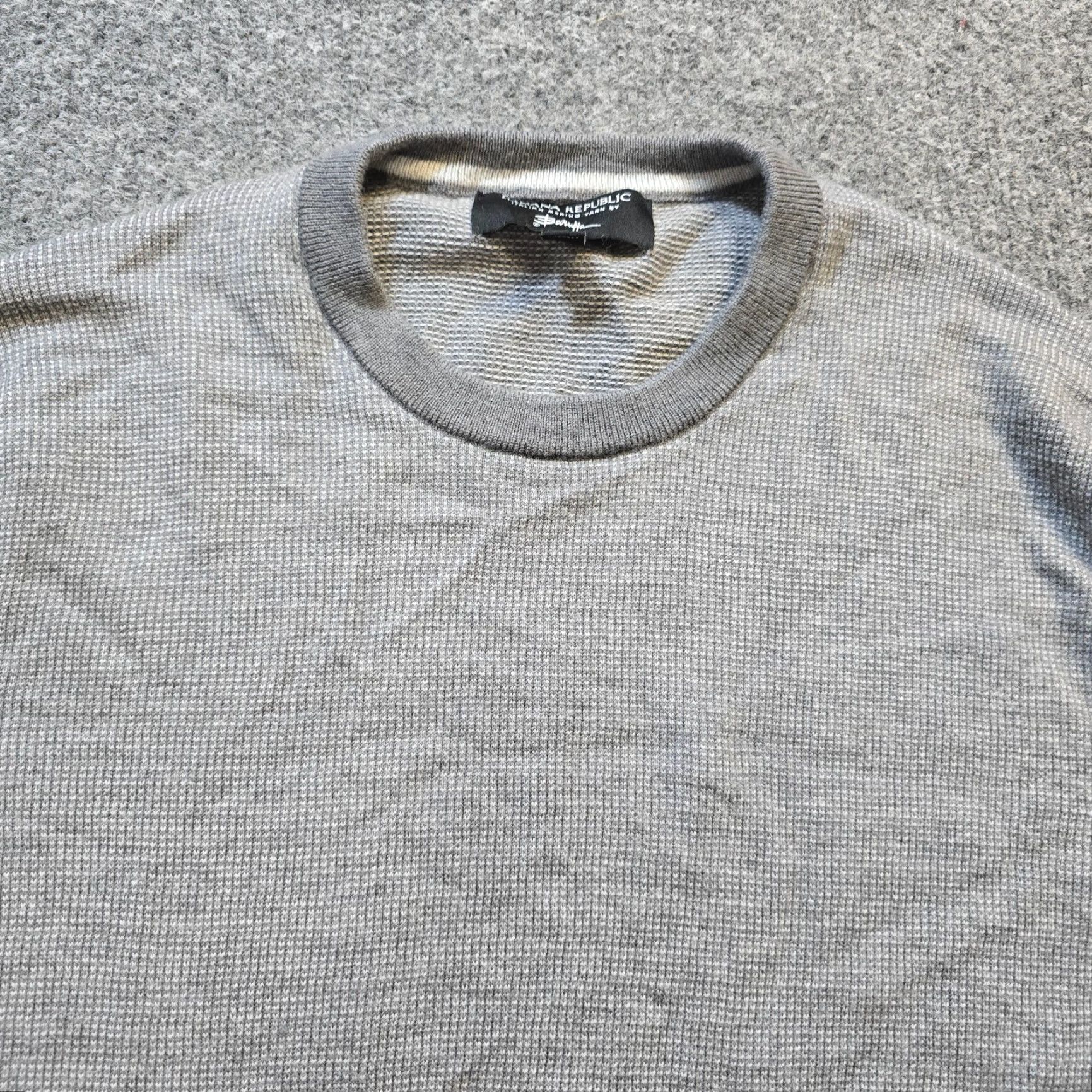 Banana Republic Banana Republic Mens Sweater Size Medium Gray Thermal Merino Wool Casual Basic Size US M / EU 48-50 / 2 - 2 Thumbnail