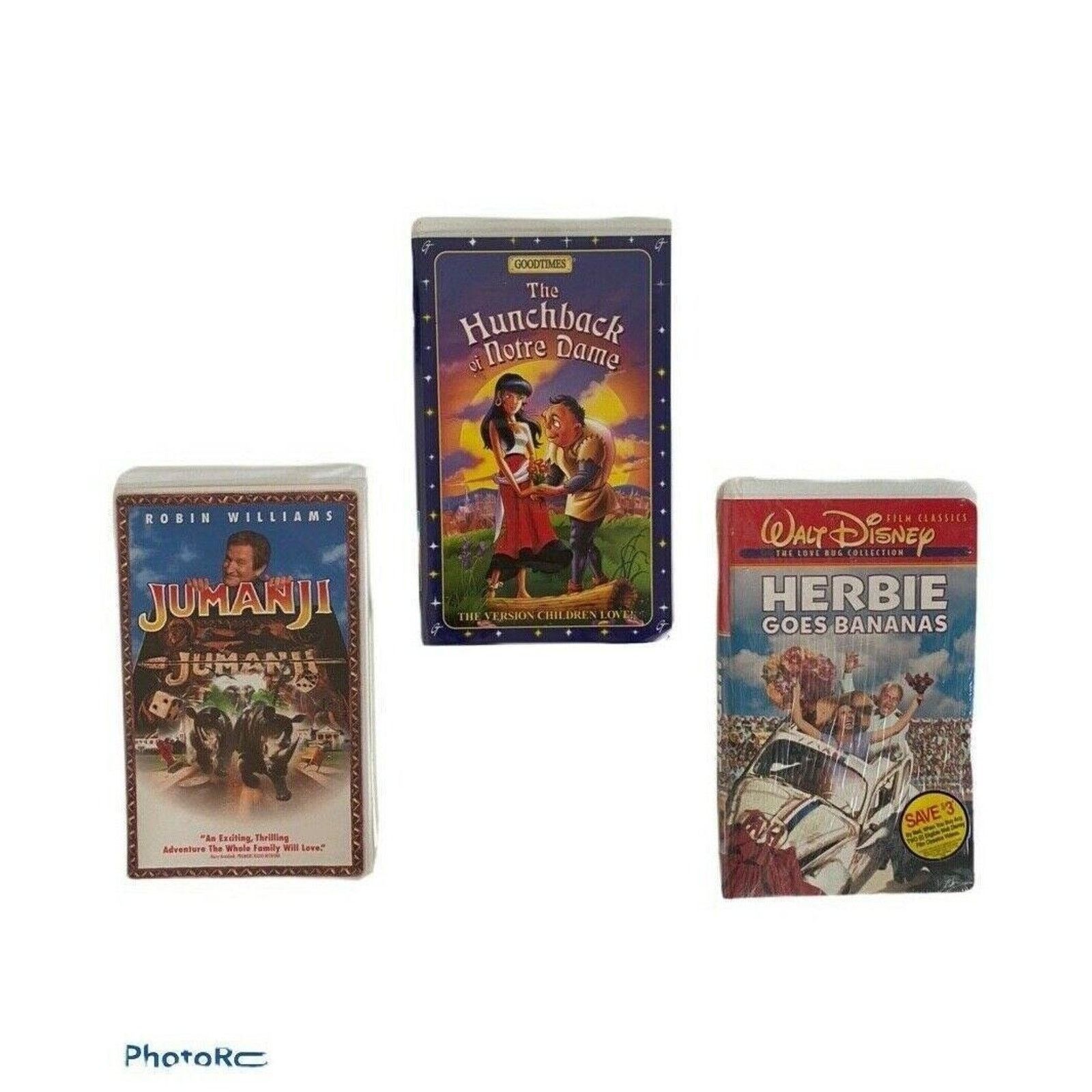 Disney VHS Walt Disney Movies Herbie Jumanji Hunchback Notre Dame Size ONE SIZE - 1 Thumbnail