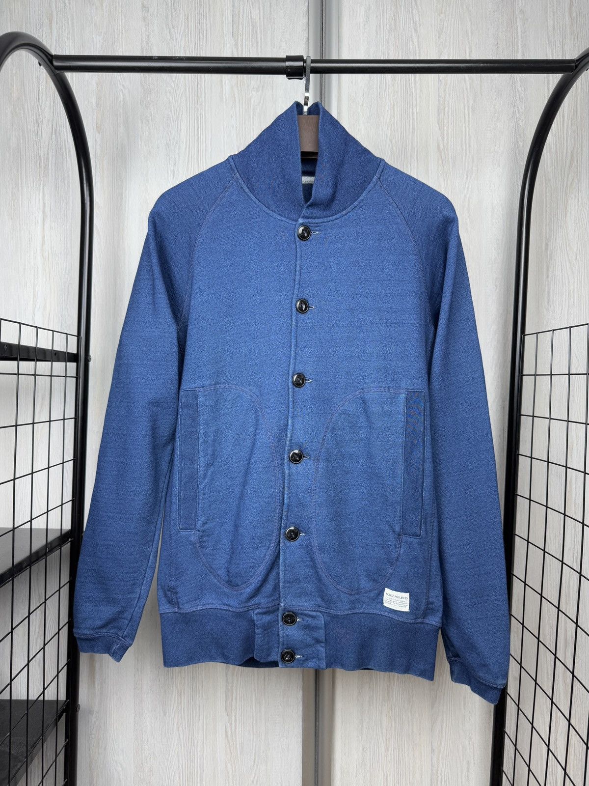 Norse Projects Norse Projects vintage blue cotton cardigan bomber jacket Size US S / EU 44-46 / 1 - 1 Thumbnail