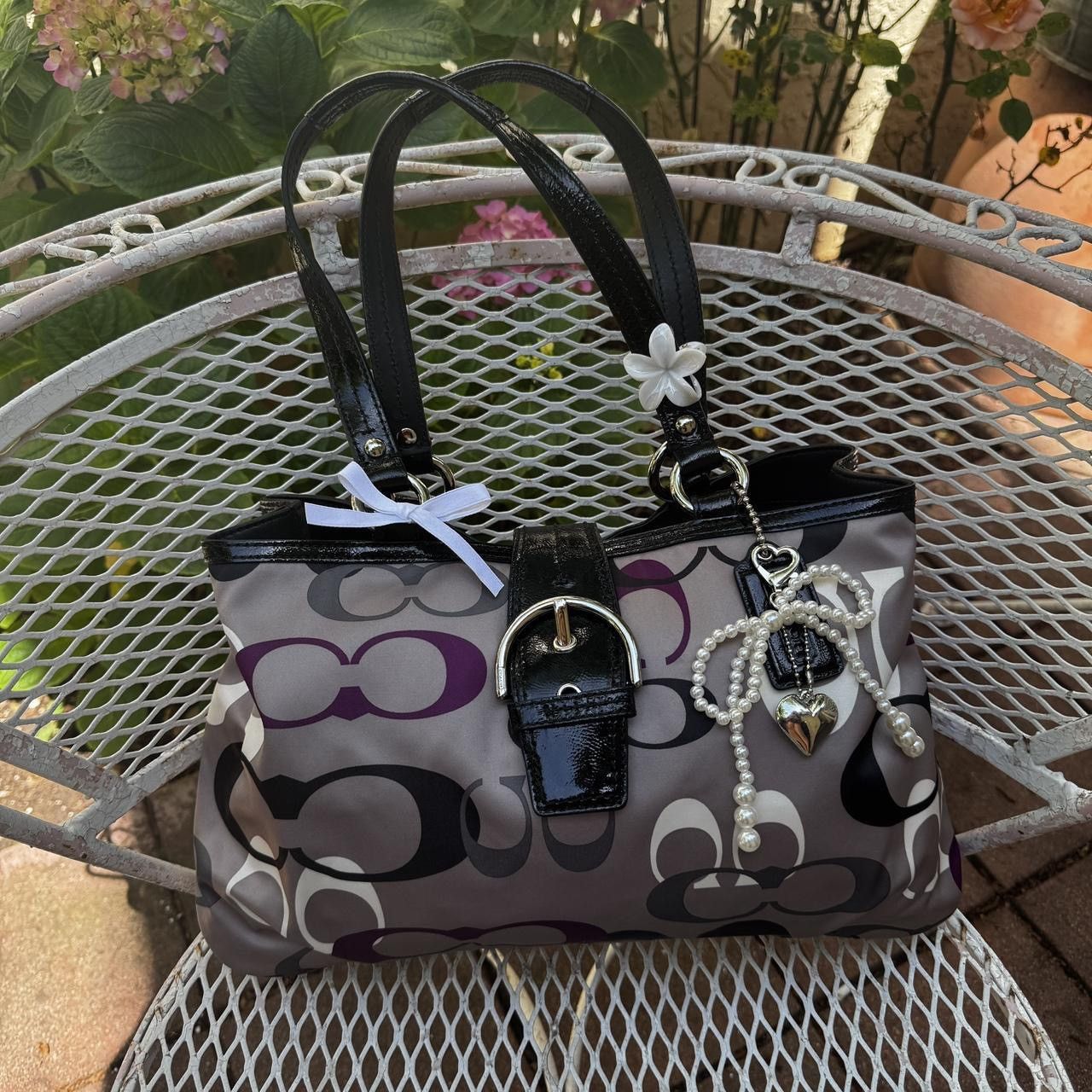 Coach Y2K Coach Satin Monogramed Tote Size ONE SIZE - 1 Thumbnail