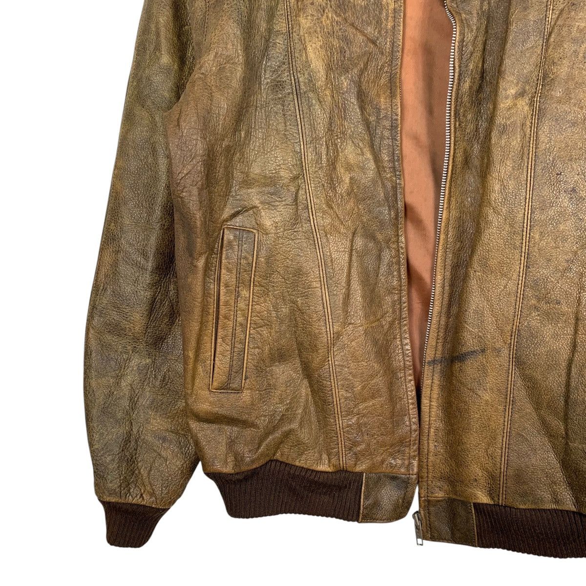 Japanese Brand Japanese Brand Flight Leather Jacket Size US L / EU 52-54 / 3 - 3 Thumbnail