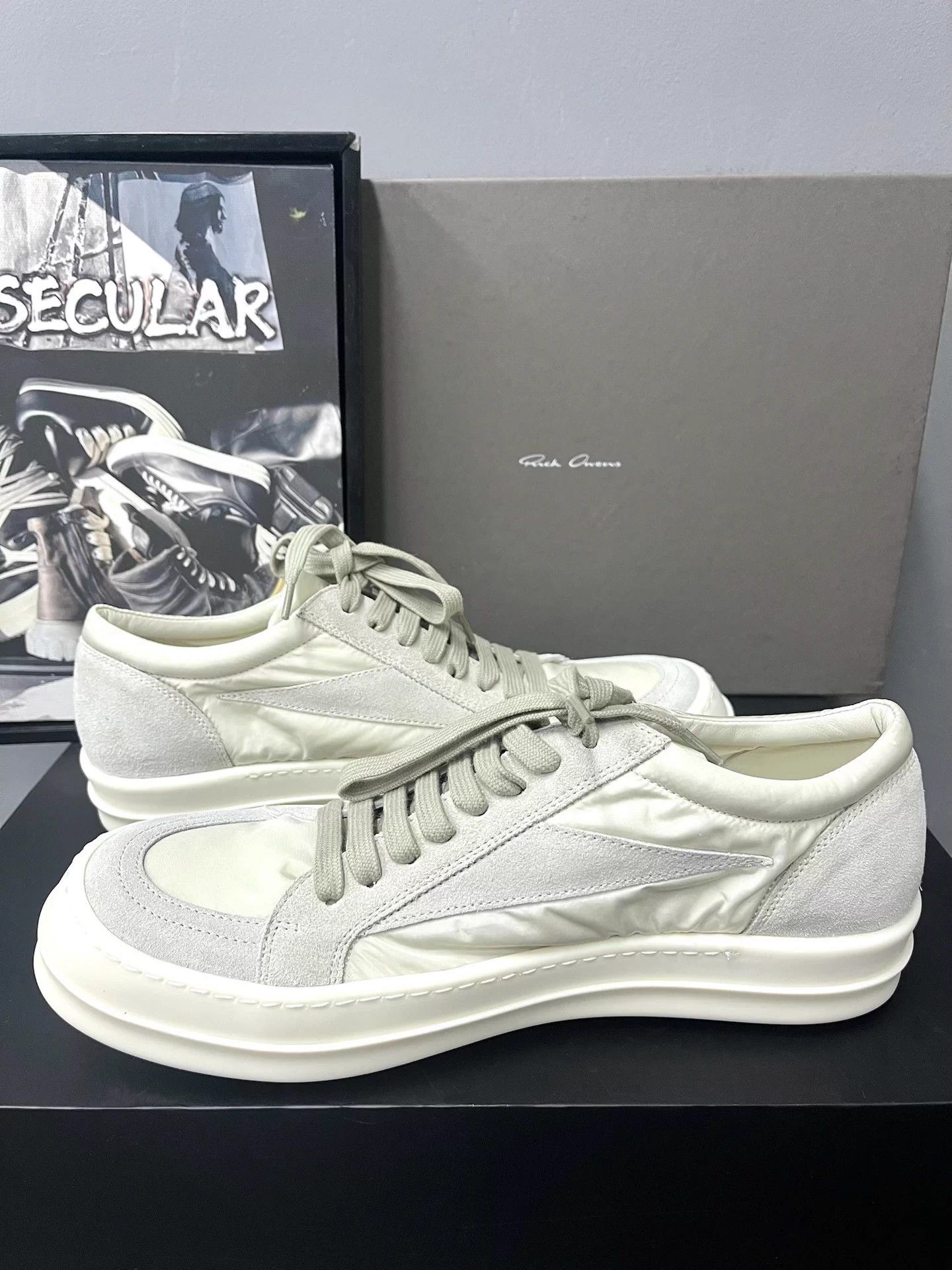 Rick Owens Rick Owens 26SS Mainline White Vans-Style Sneakers K34 Size US 5 / EU 37 - 7 Thumbnail