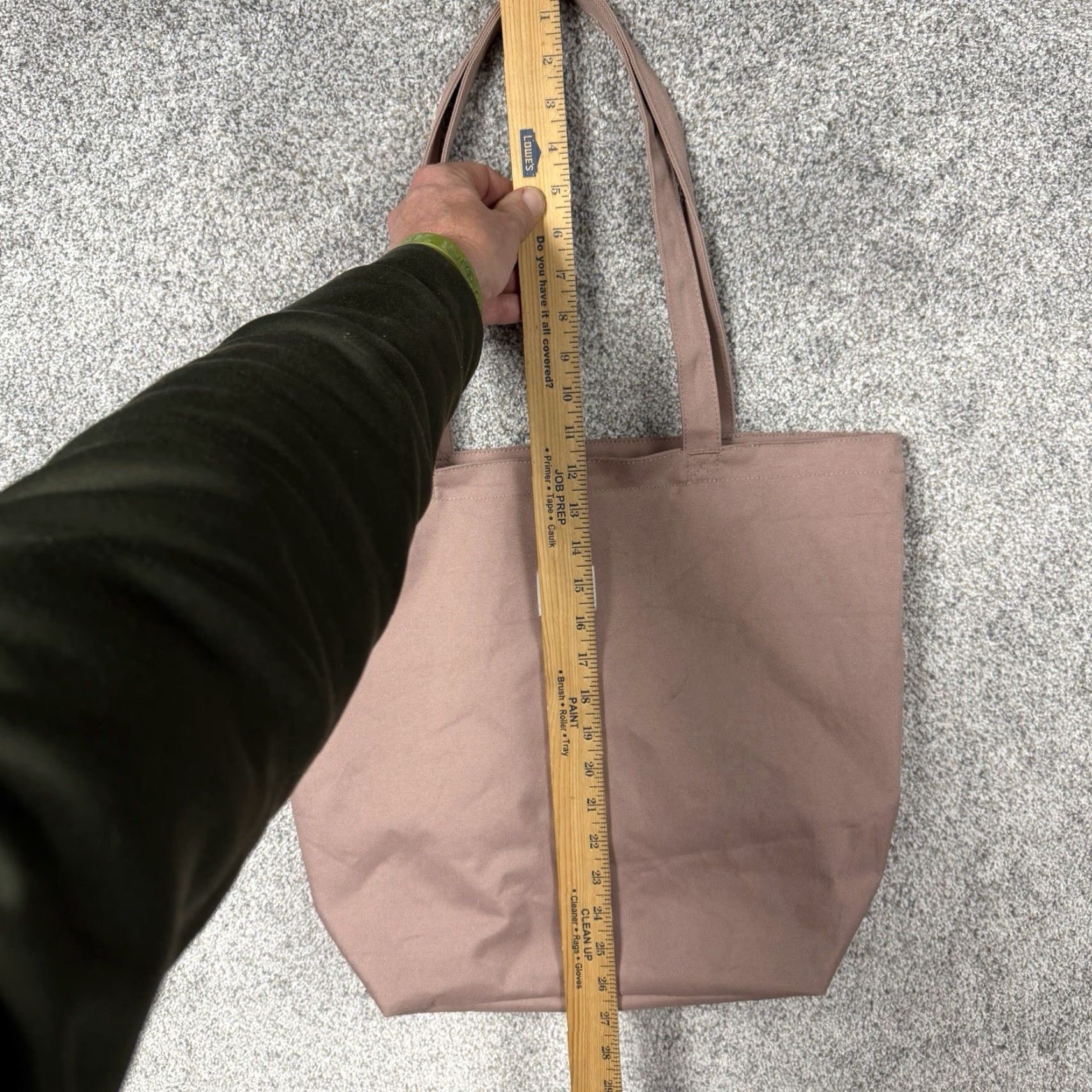 Vintage Herschel Tote Bag Mica Ash Rose Pink Canvas 17.5x6 Large Travel School Everyday Womens Size ONE SIZE - 2 Thumbnail
