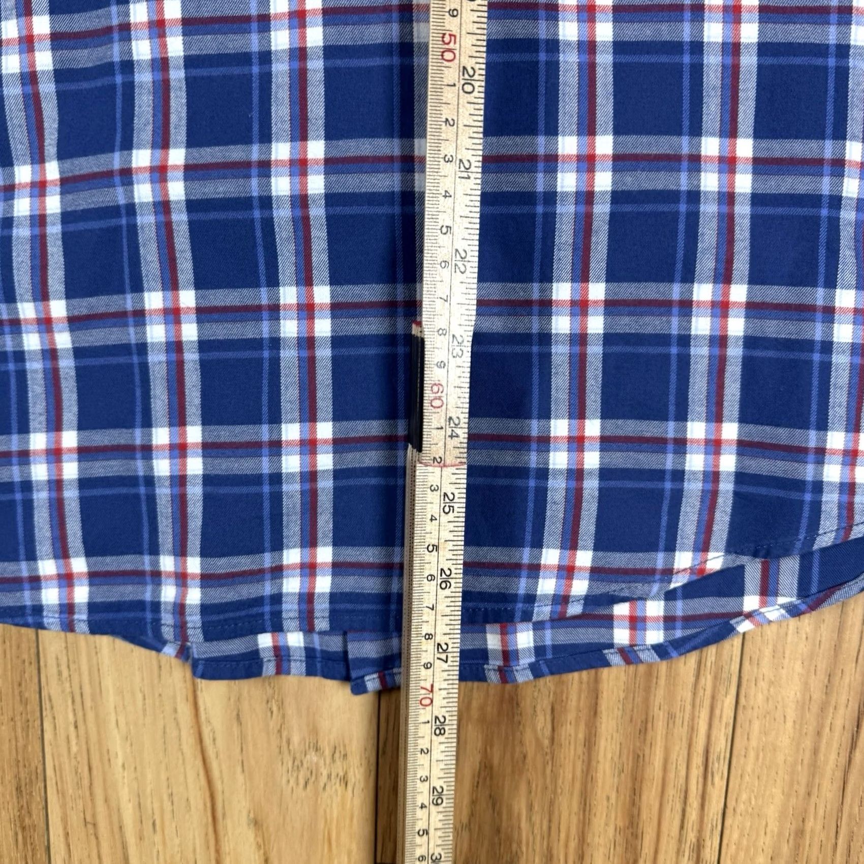 UNTUCKit UNTUCKit Shirt Mens Medium Slim Fit Button-Up Cotton Blue Plaid Long Sleeve Mens M Blue Plaid Slim Fit Button-Up Shirt Size US M / EU 48-50 / 2 - 8 Thumbnail