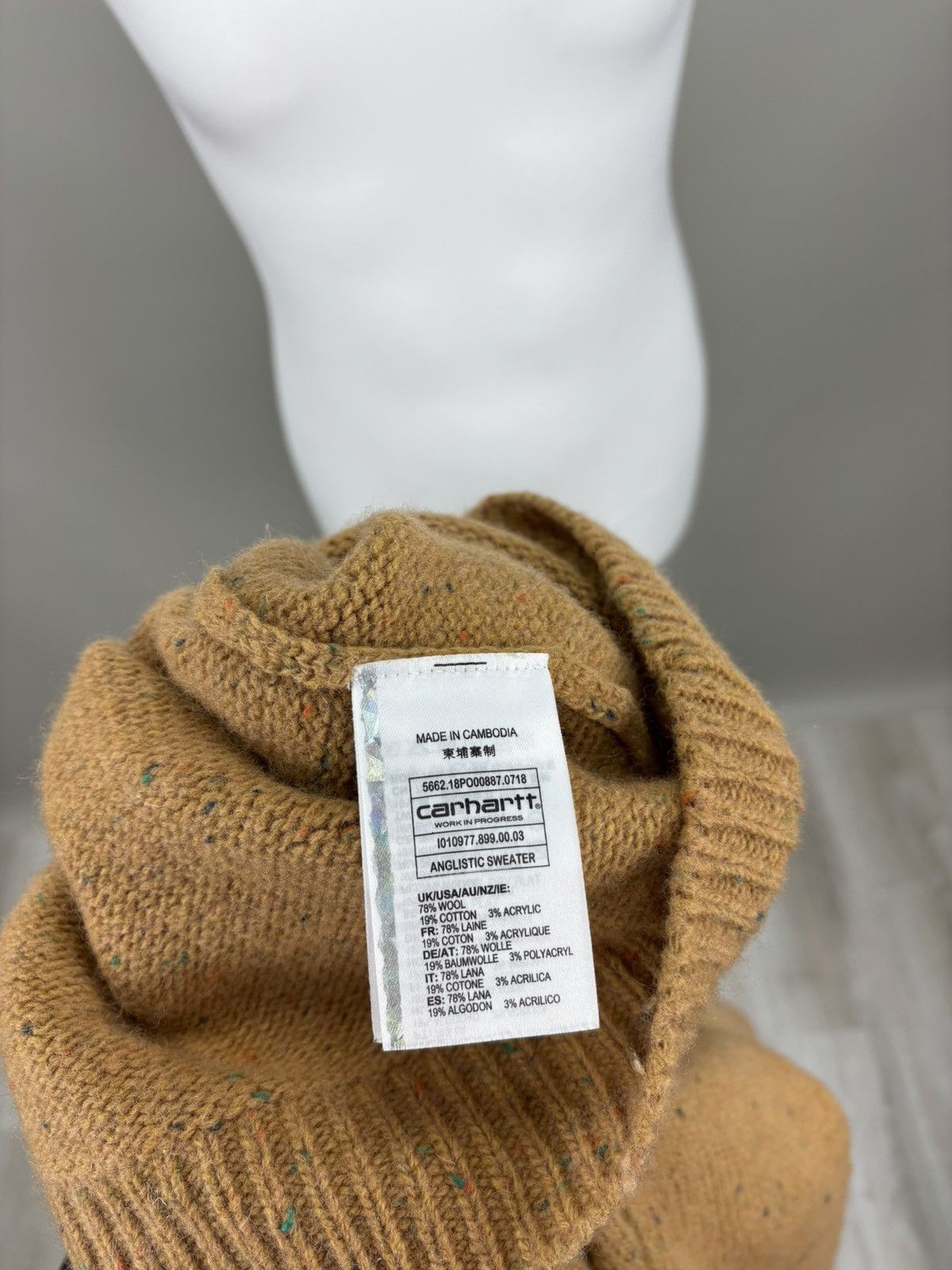 Carhartt Mens sweater Carhartt Anglistic Size S Color Brown Size US S / EU 44-46 / 1 - 10 Thumbnail