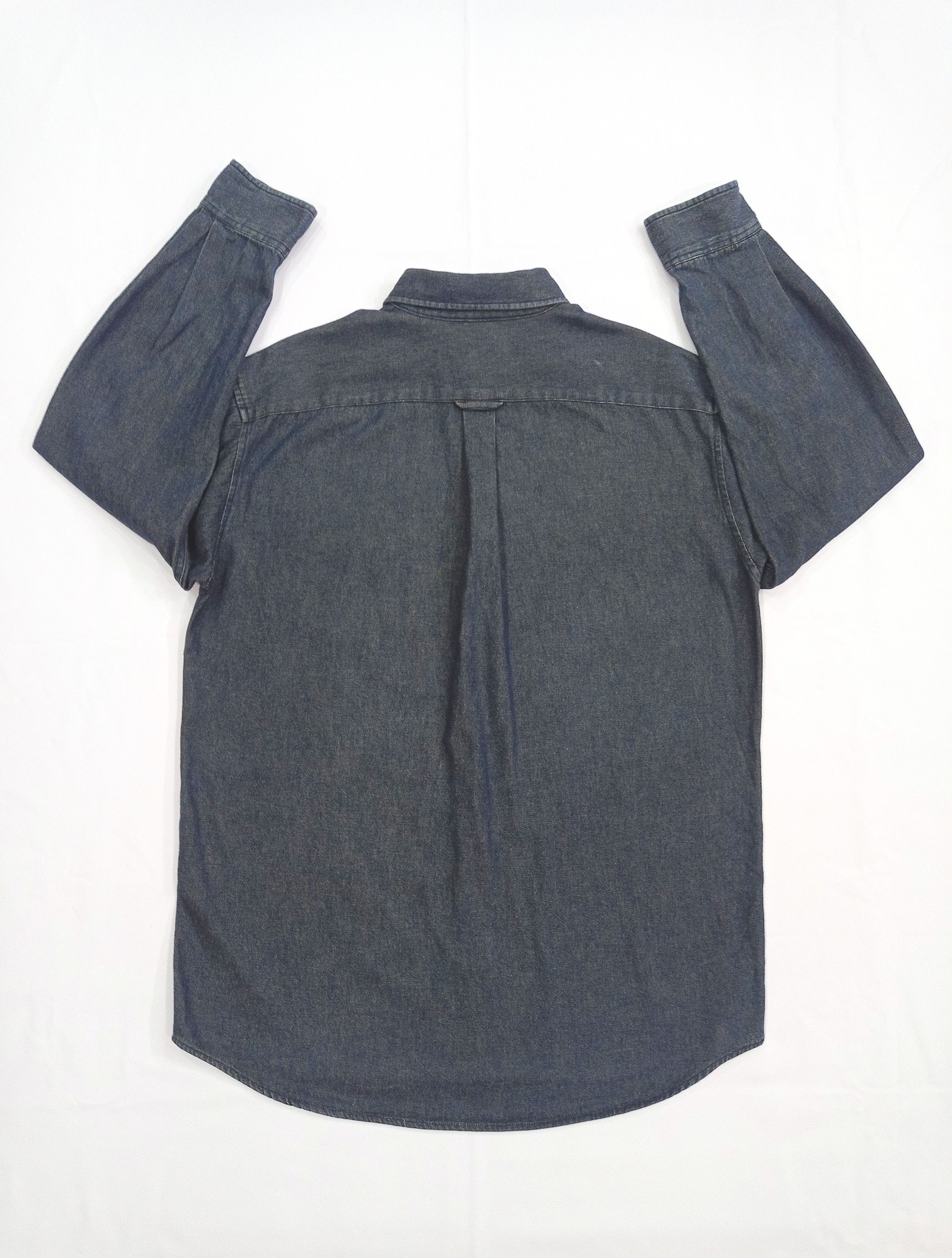 Denim Shirt Size L - 100% Cotton, Dark Blue, 9.5/10
