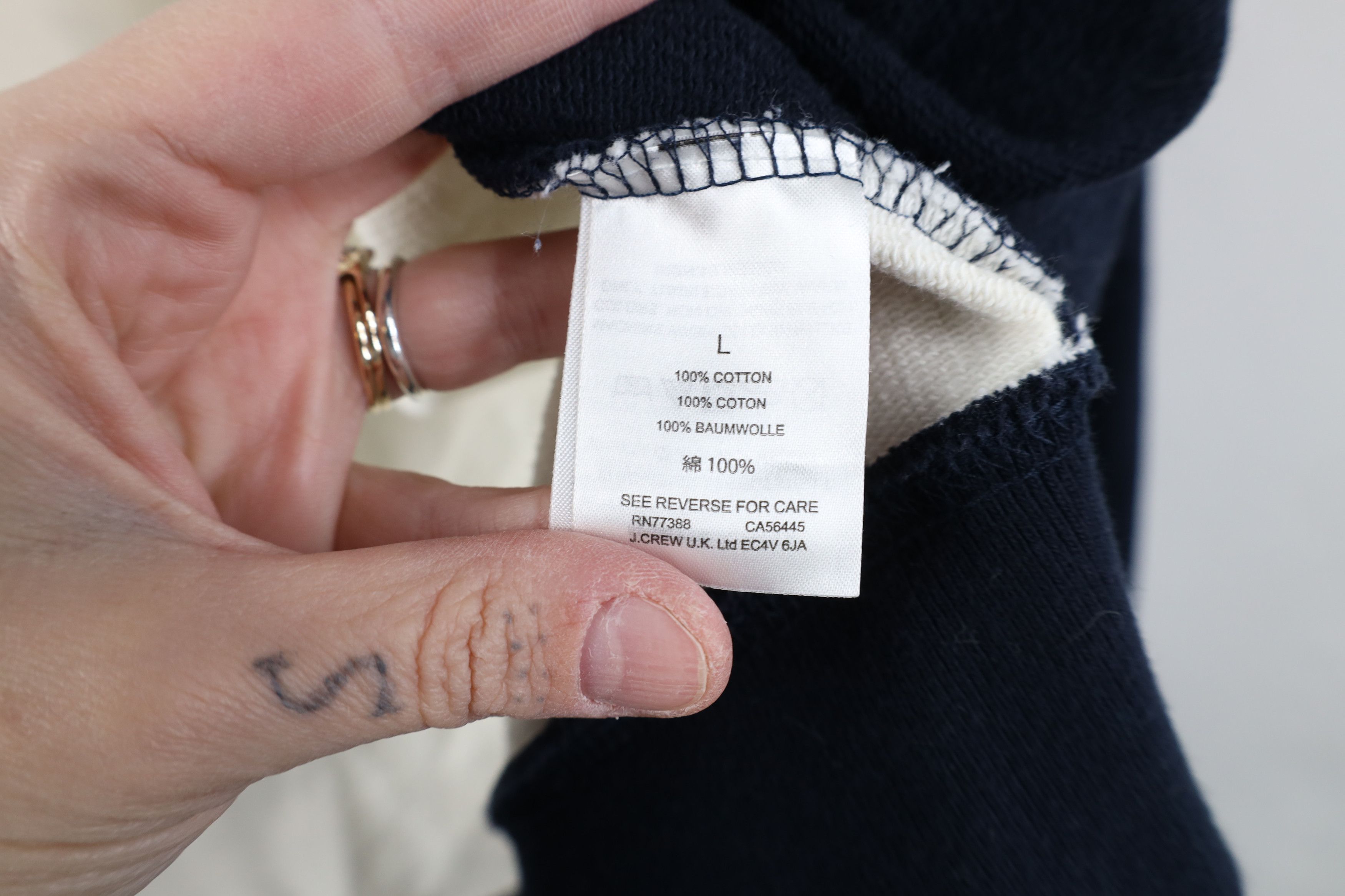 J.Crew J Crew Striped Color Block French Terry Full Zip Hoodie Blue Size L / US 10 / IT 46 - 10 Thumbnail