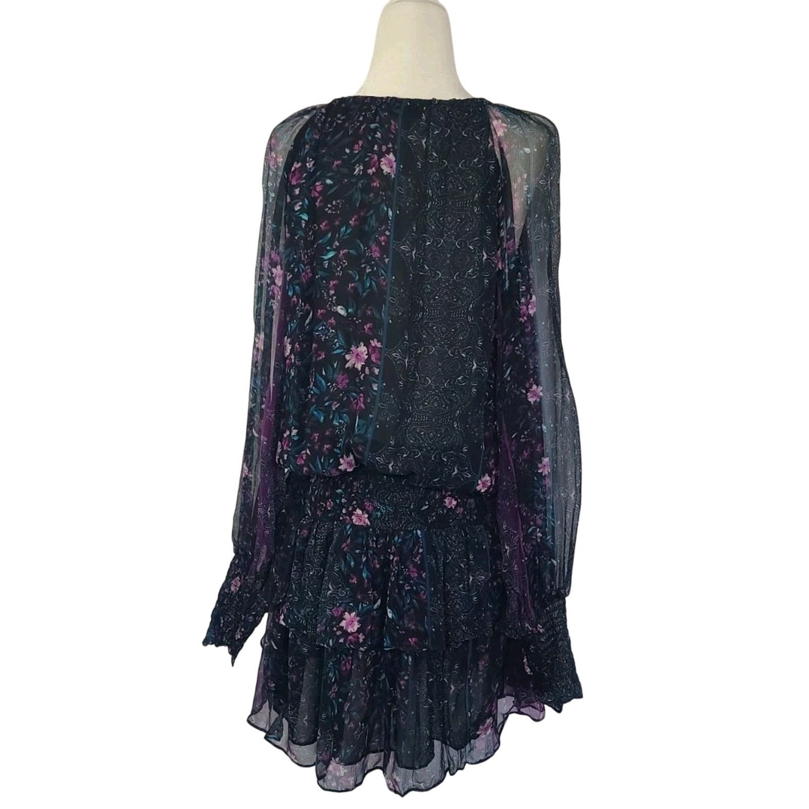 Ramy Brook Ramy Brook Womens Silk Puff Sleeve Logan Mini Dress Medium Size M / US 6-8 / IT 42-44 - 6 Thumbnail