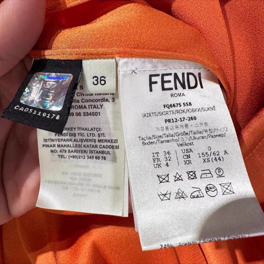 Fendi Fendi Pleated Mid-Length Skirt 36 Acetate Size 25" / US 0 / IT 36 - 5 Thumbnail