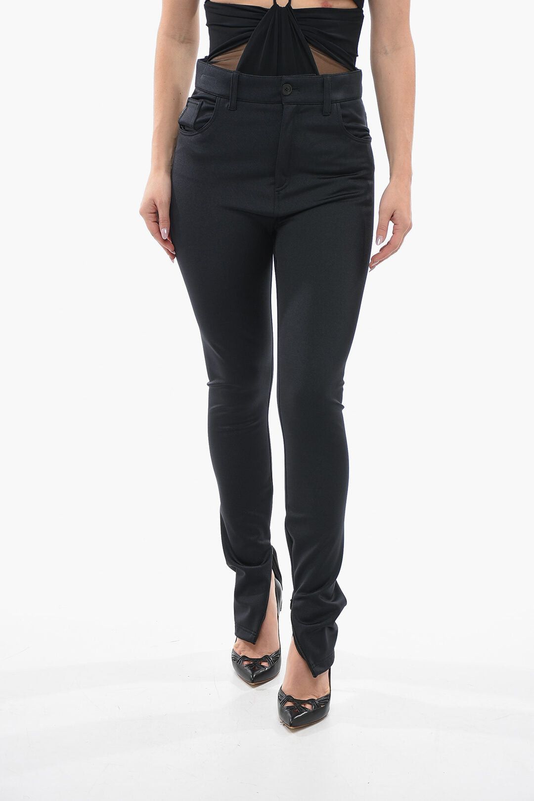 Balenciaga Stretch Leggings with 5 Pockets and Ankle Zips Size 27" / US 4 / IT 40 - 1 Thumbnail