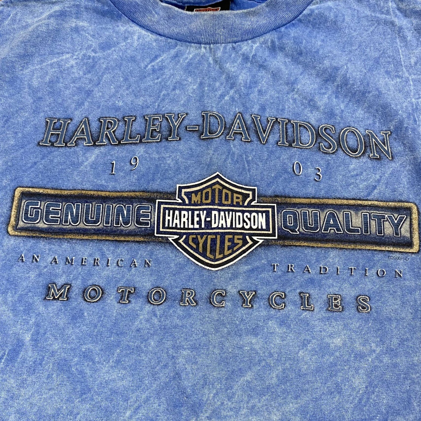 Harley Davidson VINTAGE Harley-Davidson T-Shirt Maui Hawaii 2000s XL Blue Crew Neck Men's T-Shirt Size US XL / EU 56 / 4 - 3 Thumbnail