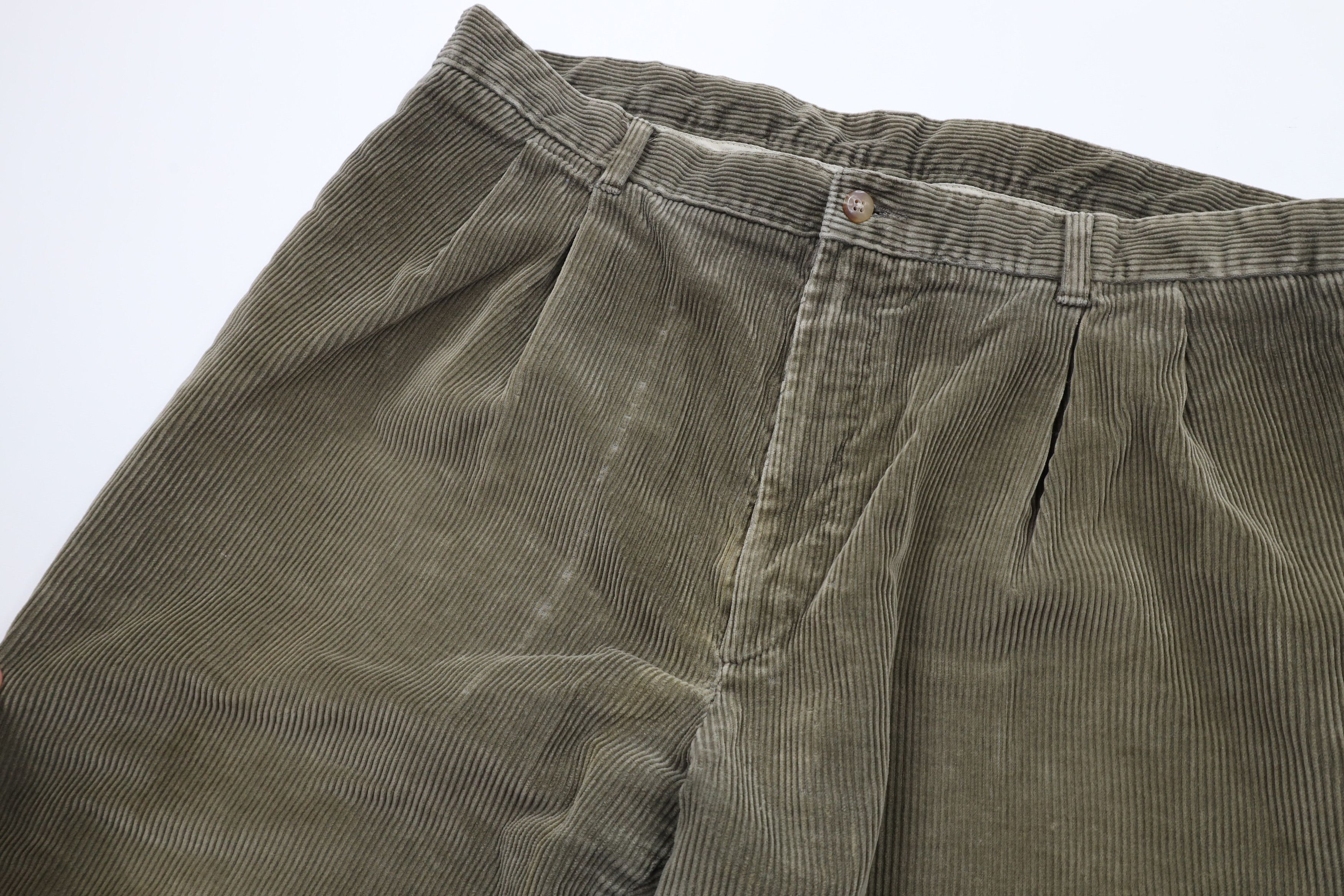 Vintage Vintage 90s Streetwear Wide Leg Corduroy Chino Pants Green Size US 40 / EU 56 - 8 Thumbnail
