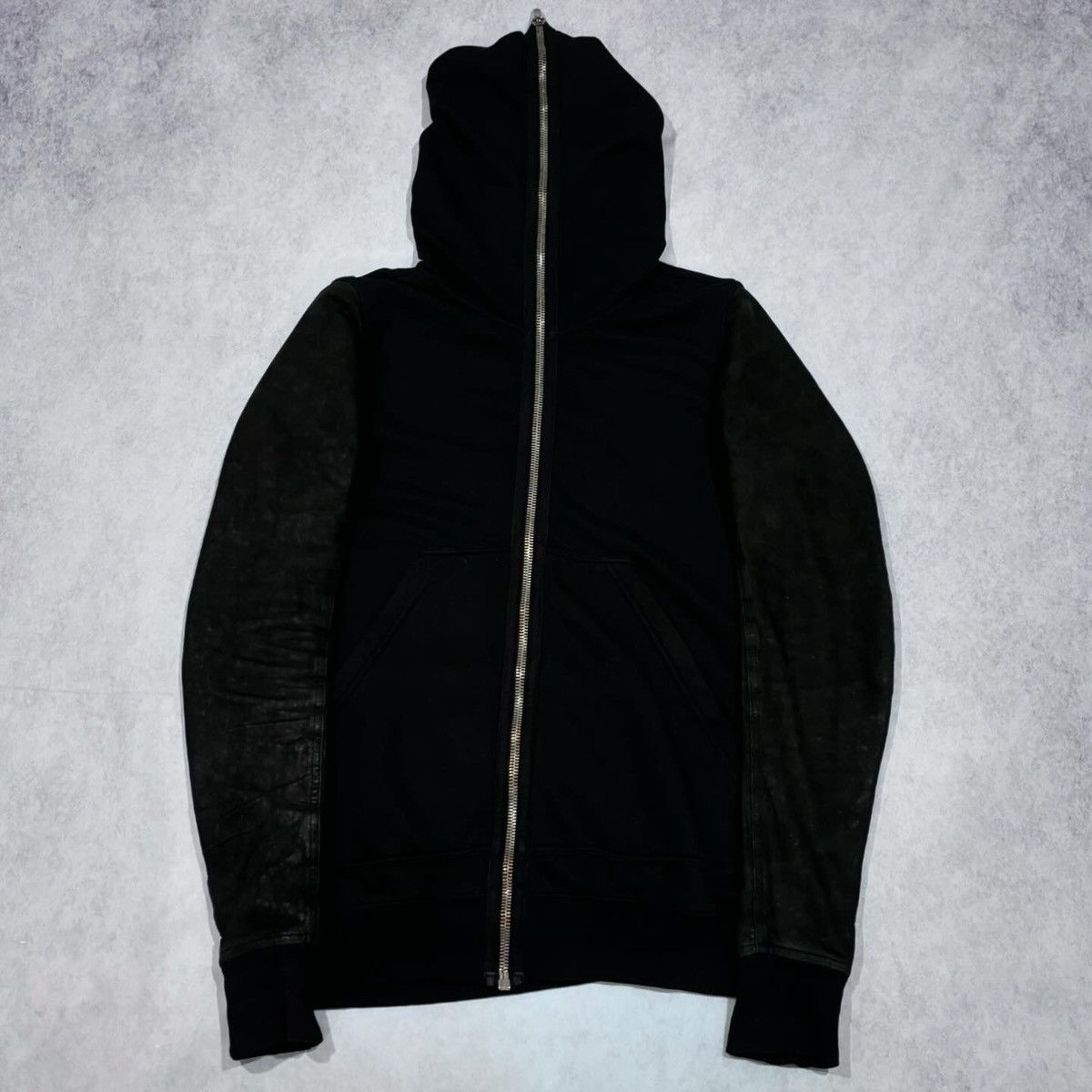 Rick Owens × Rick Owens Drkshdw Rick Owens Drkshdw Leather Sleeve Gimp Hoodie Size US S / EU 44-46 / 1 - 2 Thumbnail