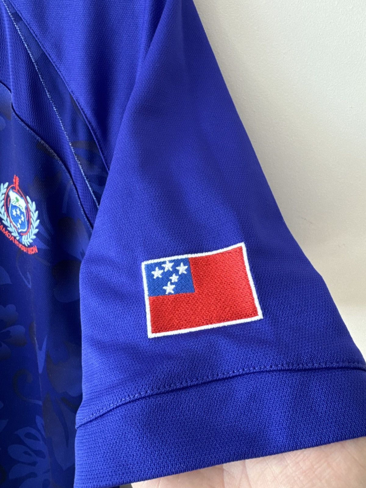 Vintage Samoa 2011-2012 World Cup Home Rugby Jersey Blue Shirt Kit Size US XL / EU 56 / 4 - 11 Thumbnail