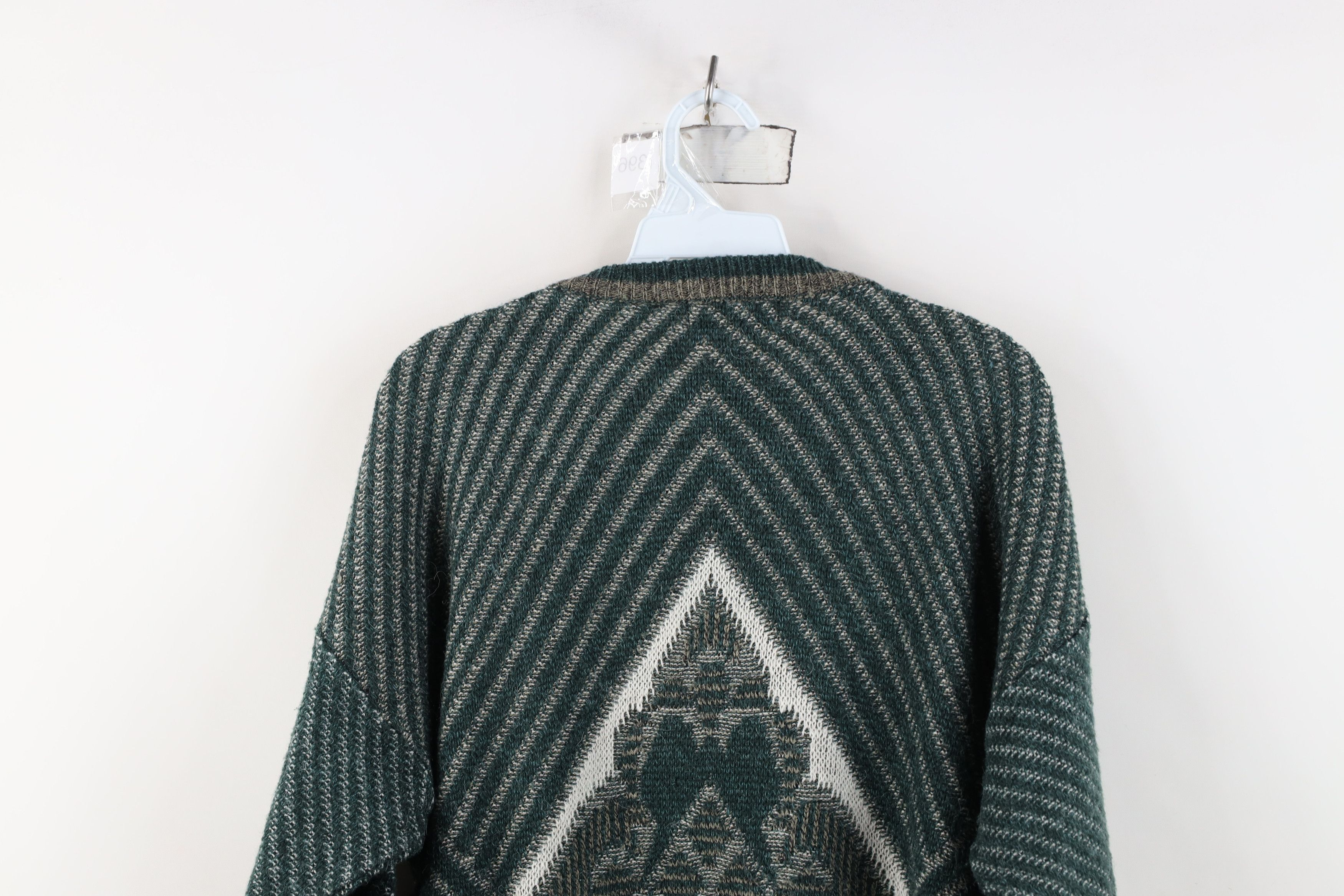 Vintage Vintage 90s Streetwear Blend Ribbed Knit Geometric Sweater Size L / US 10 / IT 46 - 9 Thumbnail