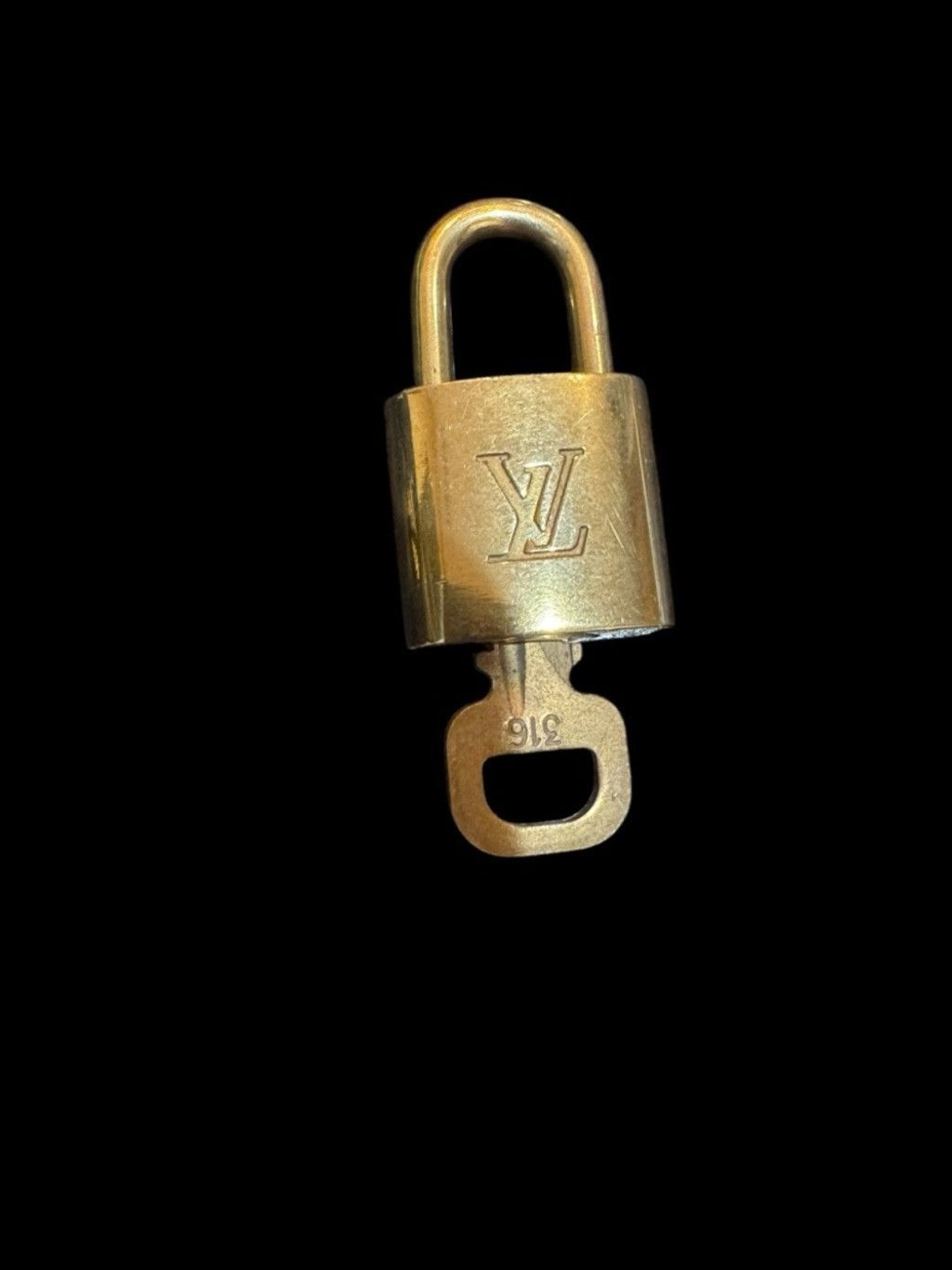 Louis Vuitton Louis Vuitton Brushed Gold Padlock with Key #316 & COA Size ONE SIZE - 1 Thumbnail