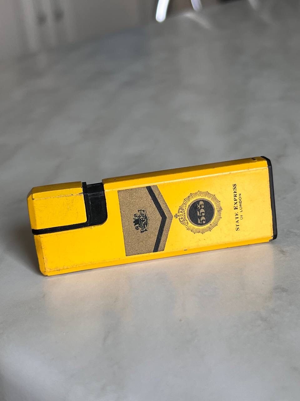 Vintage Y2K ELEGANCE State Express 555 GEOMETRIC METAL LIGHTER 90s Size ONE SIZE - 6 Thumbnail
