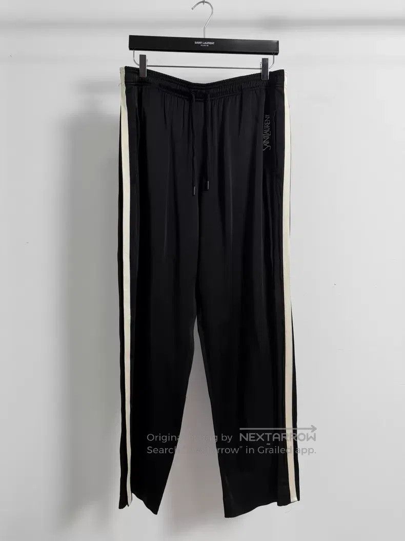 Saint Laurent Paris Saint Laurent Paris Embroidered Logo Acetate Satin Straigh Size US 36 / EU 52 - 1 Thumbnail