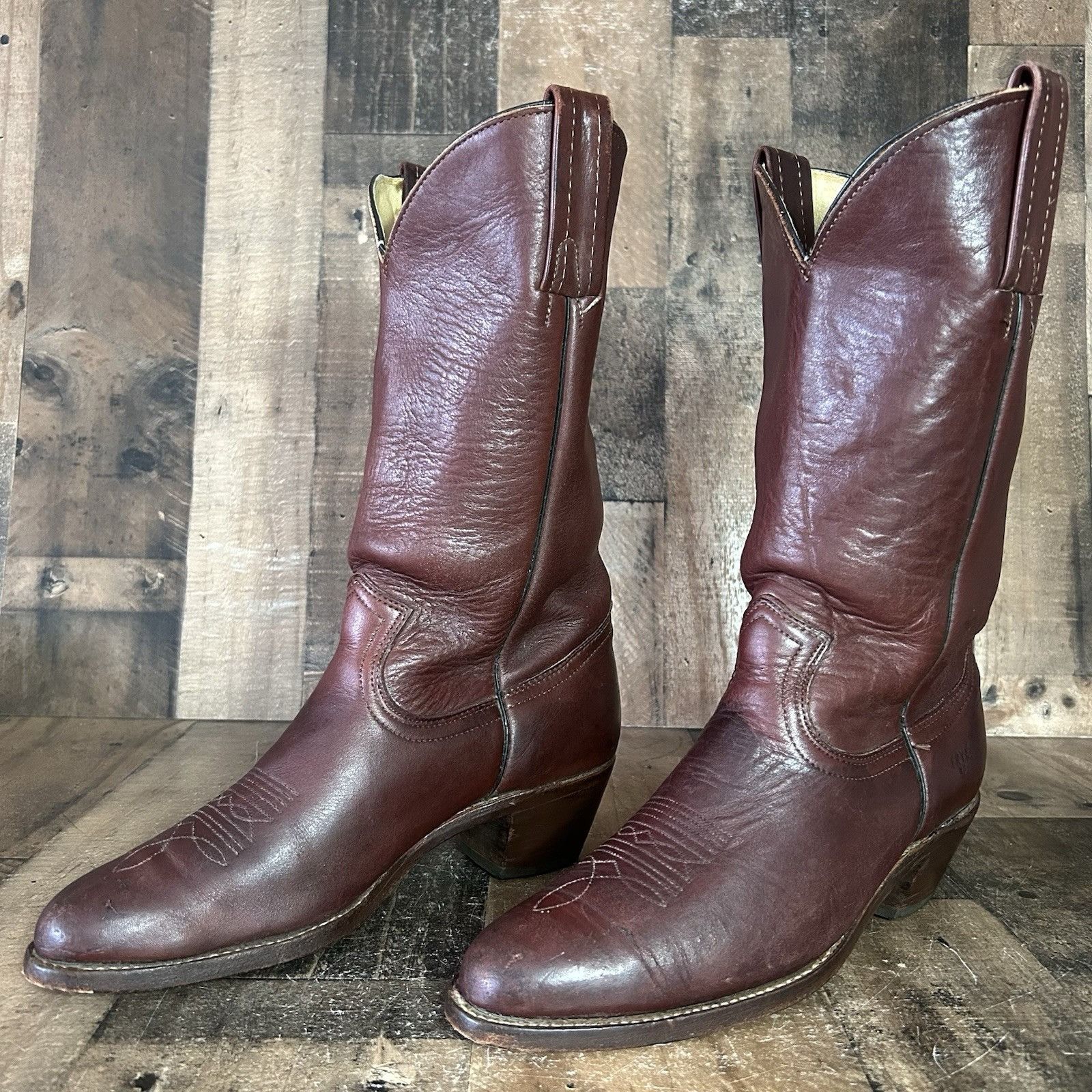 FRYE Vintage brown leather Western cowboy boots mens size 10 D 2350 USA Frye Brown Western Boots for Men for Sale | Shop New & Used  main image 4
