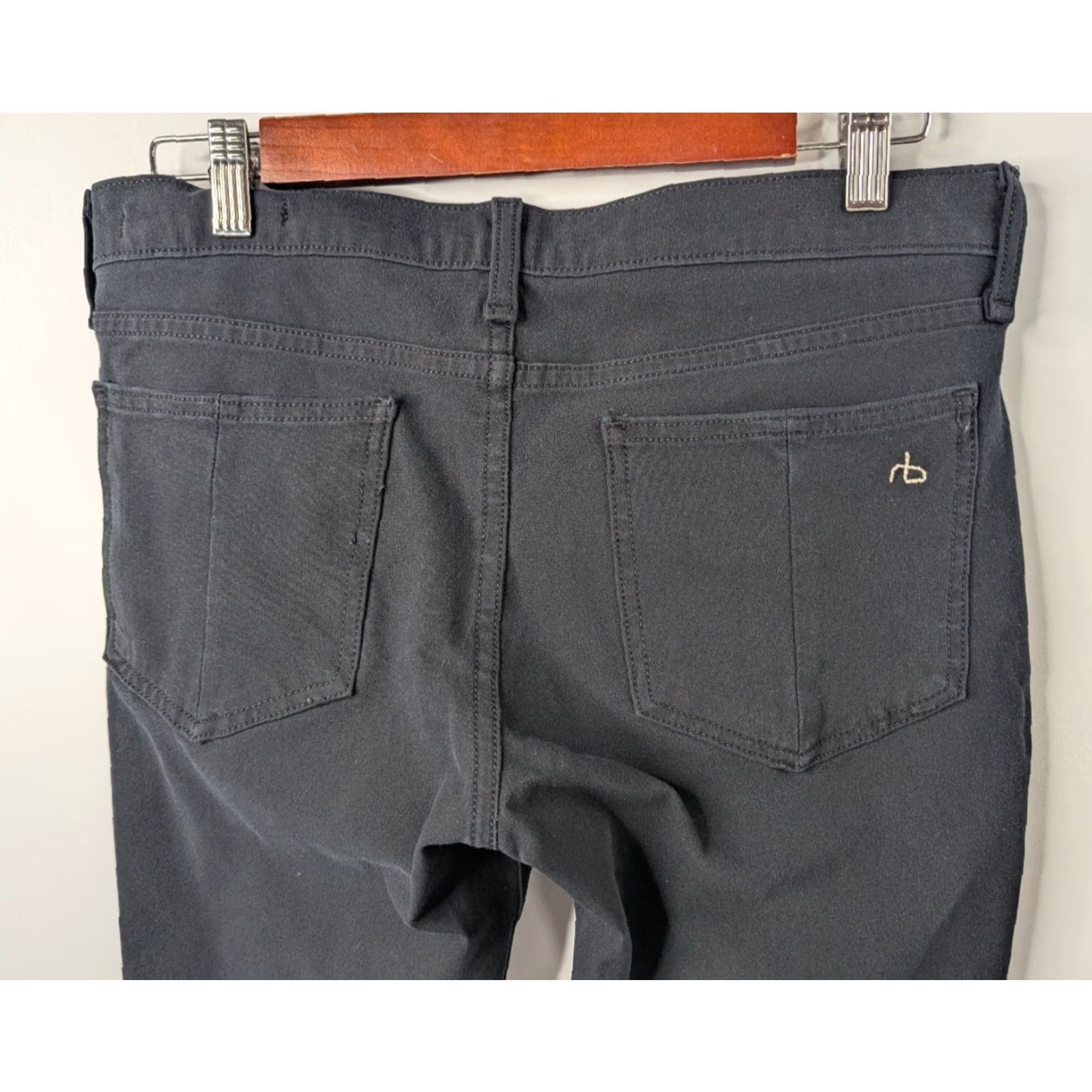 Rag & Bone rag & bone Women's Jeans Equestrian Skinny Black Size 29 W1502S005 Slim Stretch 5-Pocket Regular Rise Low Vintage No Size 29" - 6 Thumbnail