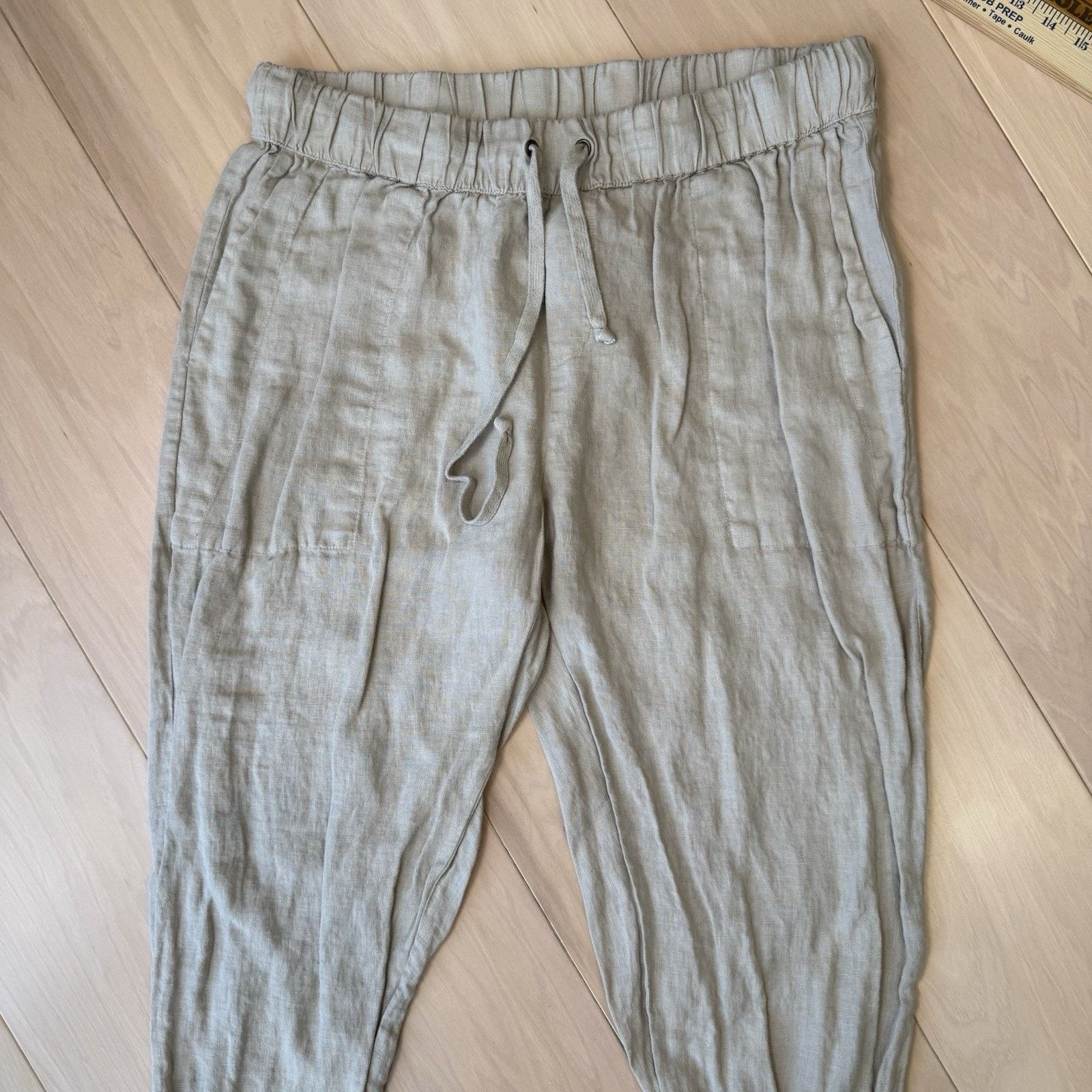 Enza Costa Enza Costa Linen Pants Women's 4 Beige Minimalist California Size 27" / US 4 / IT 40 - 3 Thumbnail