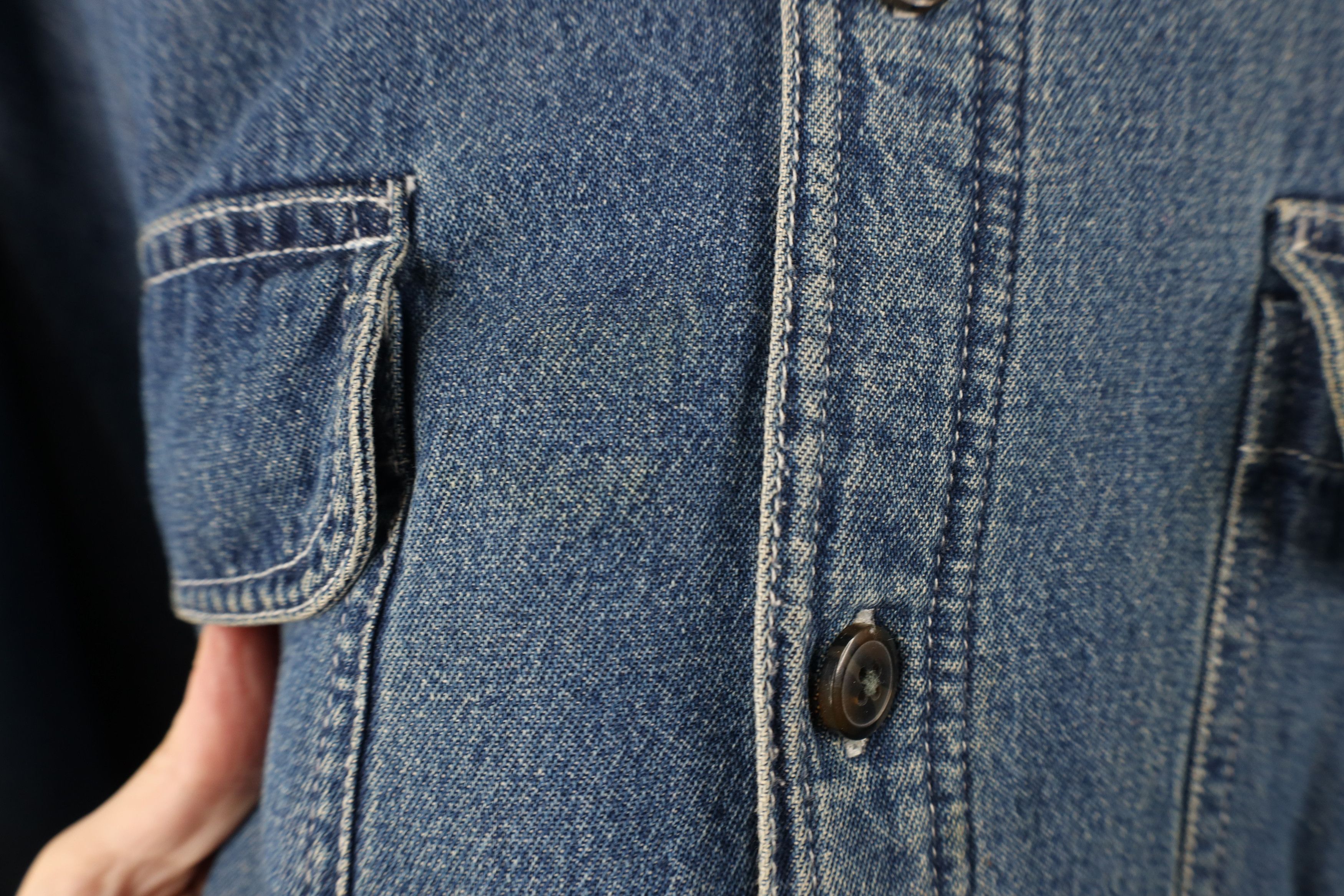 Vintage Vintage 90s Streetwear Jean Button Shirt Jacket Jac Shirt Size US L / EU 52-54 / 3 - 6 Thumbnail