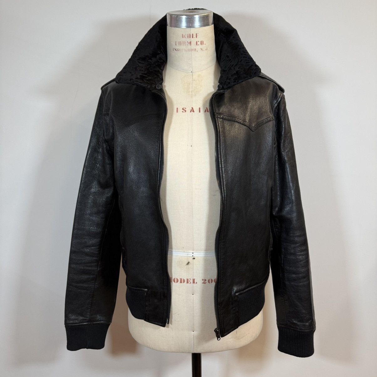 Kiminori Morishita Kiminori Morishita Black Goatskin Leather Bomber Jacket Size US L / EU 52-54 / 3 - 10 Thumbnail