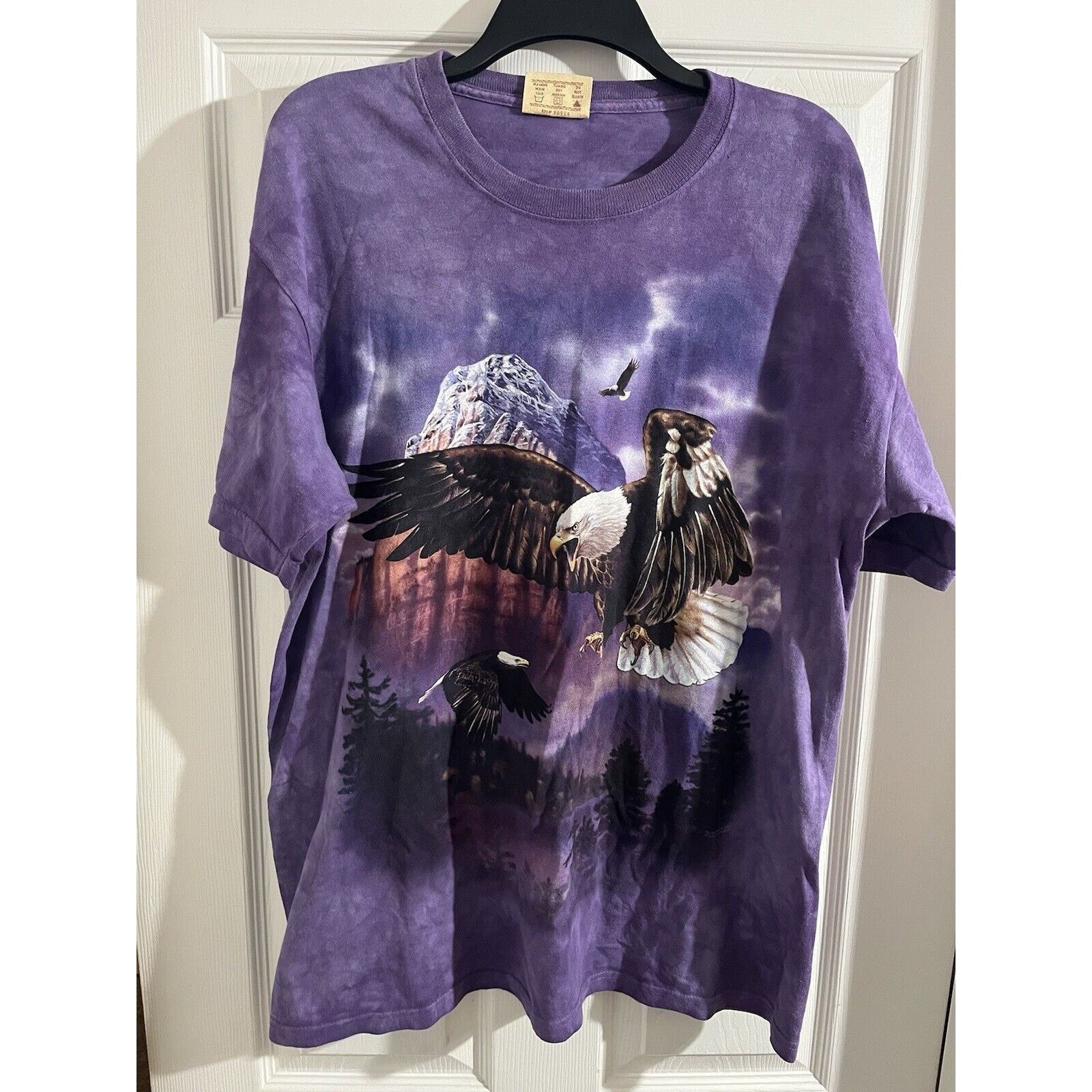 The Mountain The Mountain Mens Sz Large Purple Bald Eagle Leather Tag Size US L / EU 52-54 / 3 - 1 Thumbnail