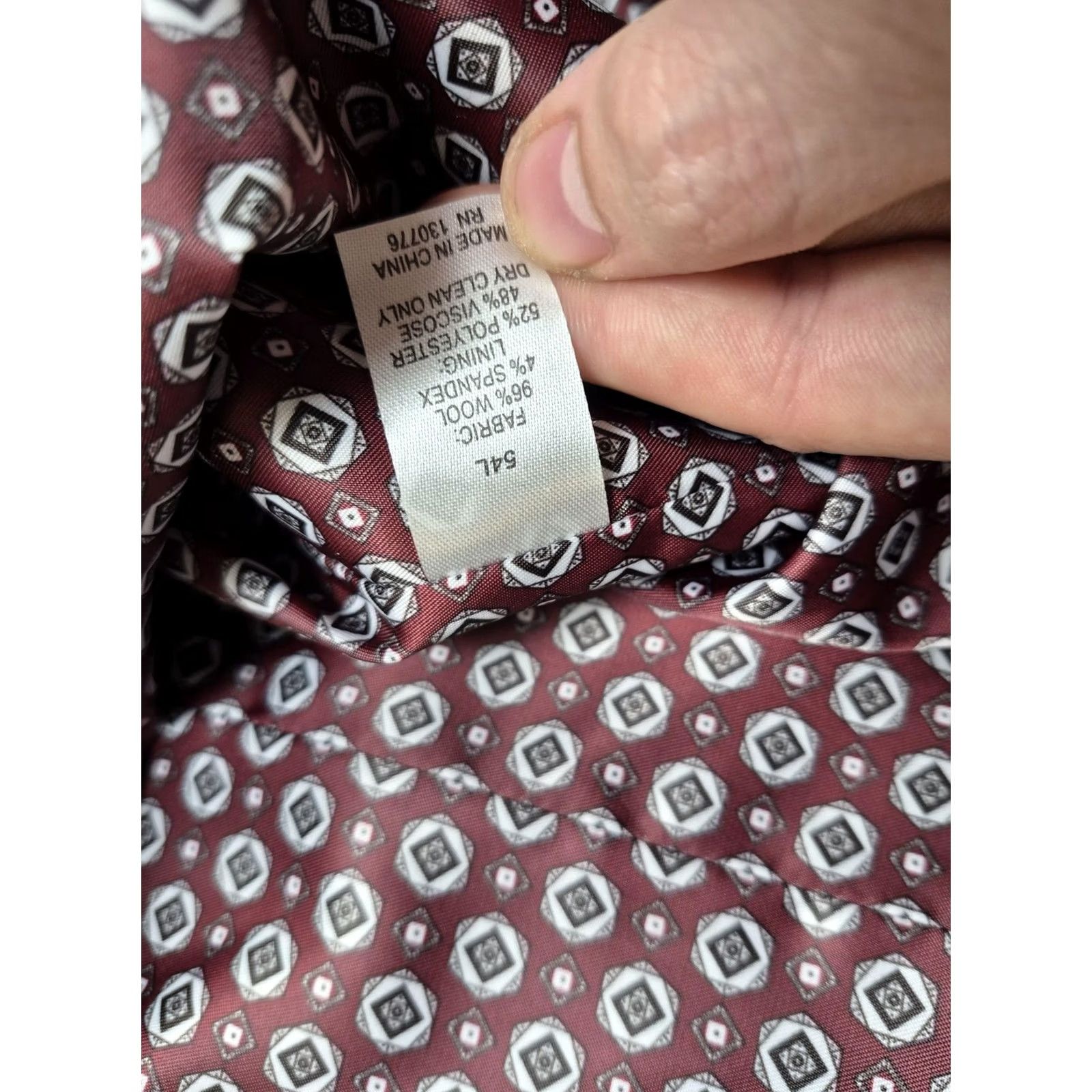 Vintage Giles & Jasper Suit Vest Mens 54 Gray Wool Stretch Modern Fit NWT Big & Tall Size 54R - 5 Thumbnail