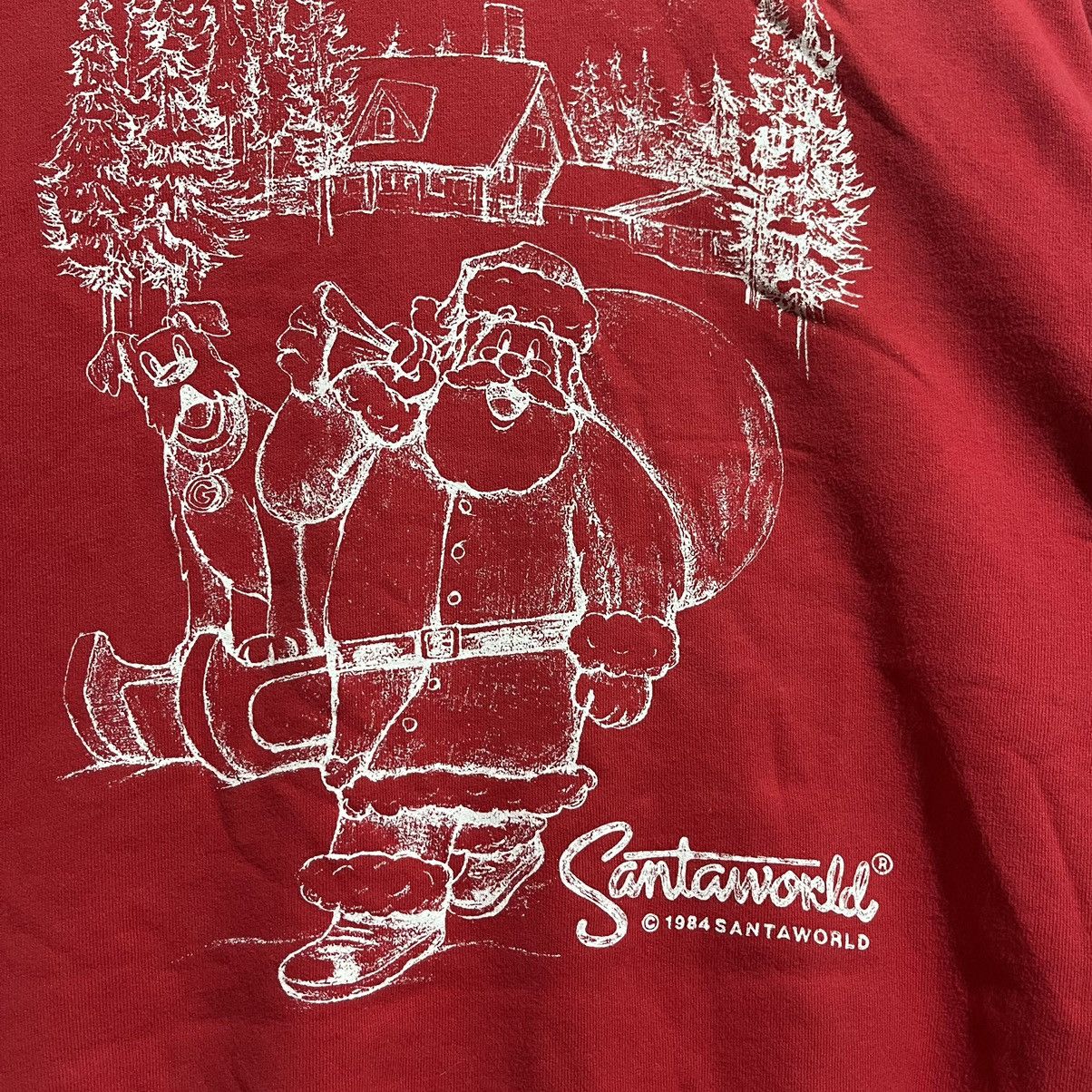 Vintage Vintage 1994 Santaworld Sweden Christmas Sweatshirt – Red Size US L / EU 52-54 / 3 - 3 Thumbnail