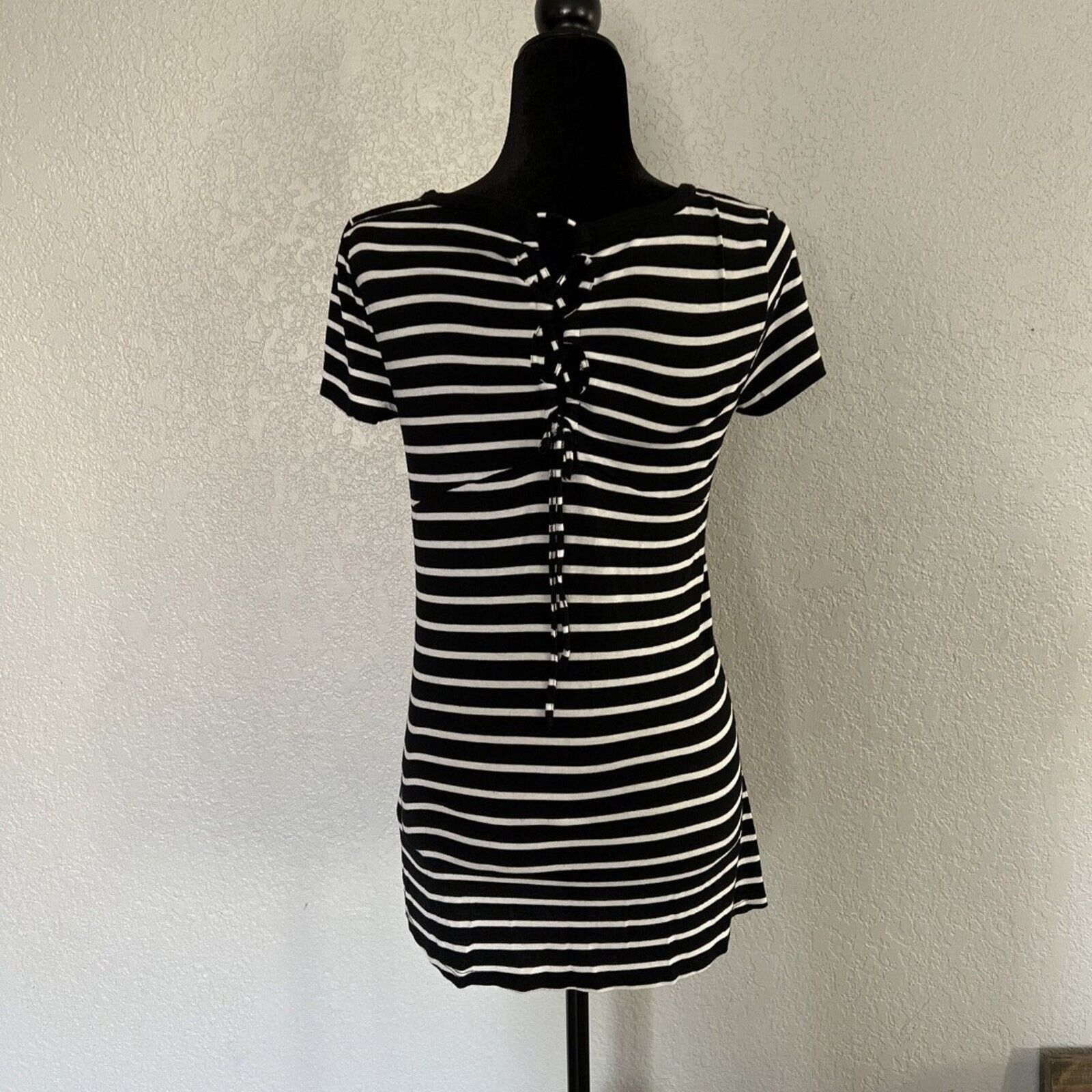 Other Cable & Gauge Top Short Sleeve Blouse Small Black Striped Size S / US 4 / IT 40 - 5 Thumbnail