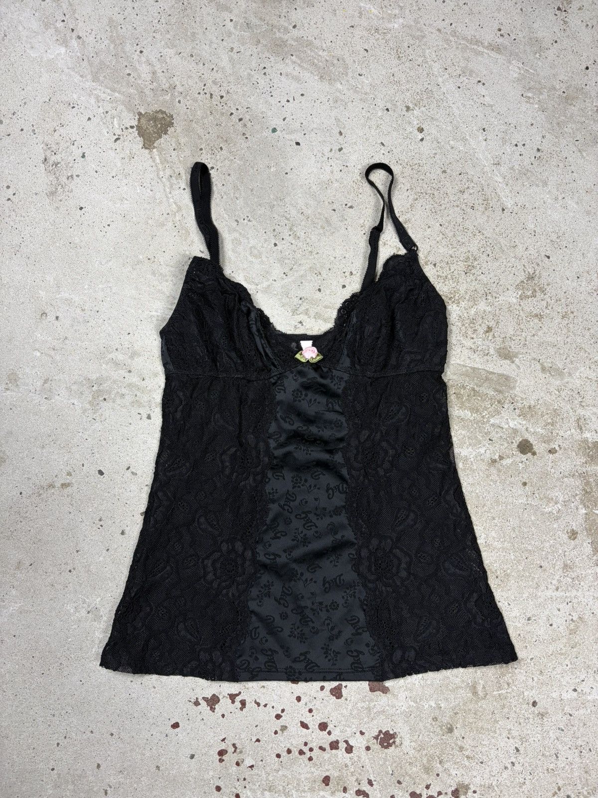 Dolce & Gabbana 2000s Dolce & Gabbana Underwear Lace Trims Flower Embroidery Size L / US 10 / IT 46 - 1 Thumbnail