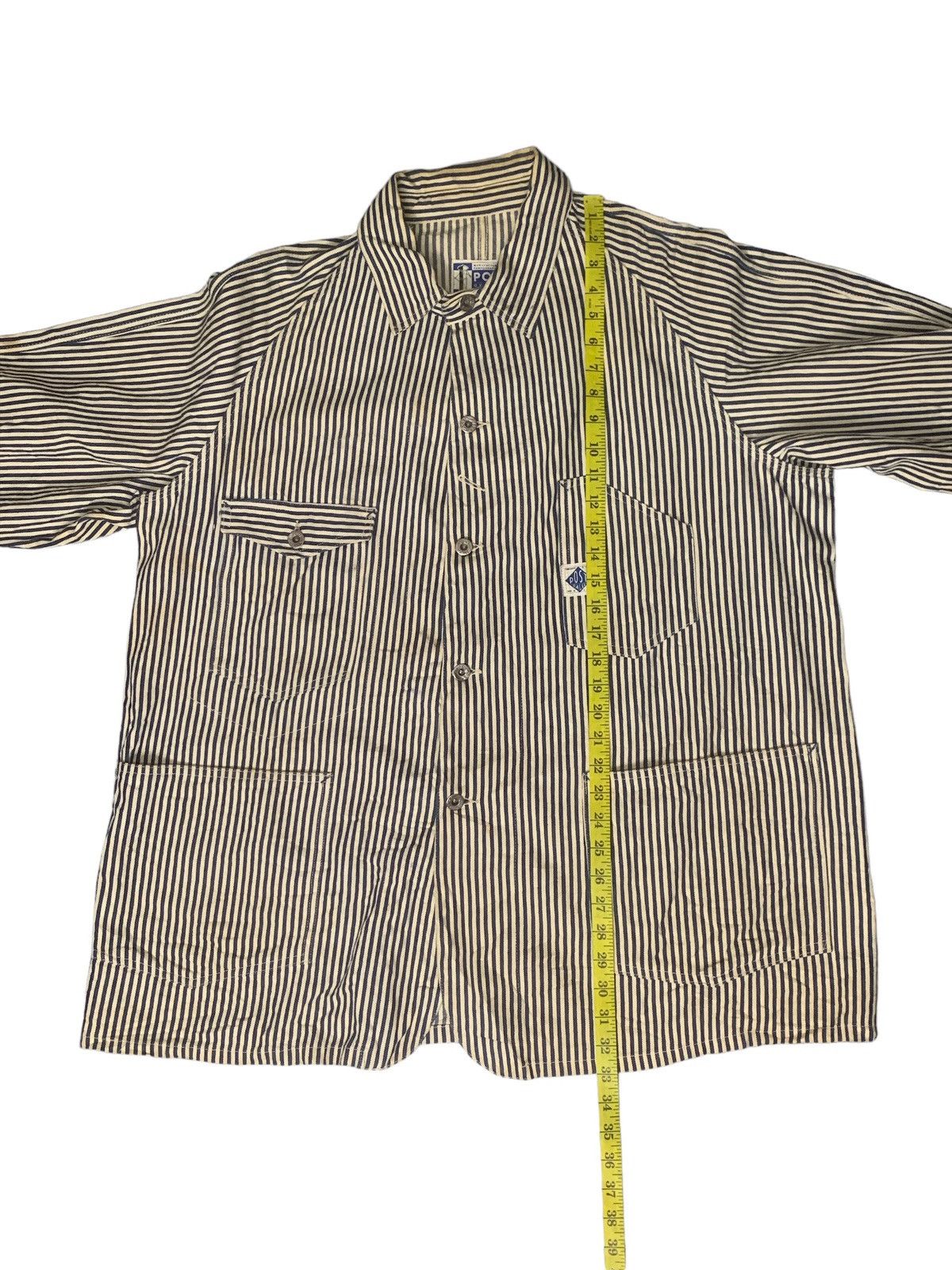 Post Overalls × Vintage Rare Design Vintage Post Overall Chore Denim Jackets Size US L / EU 52-54 / 3 - 9 Thumbnail