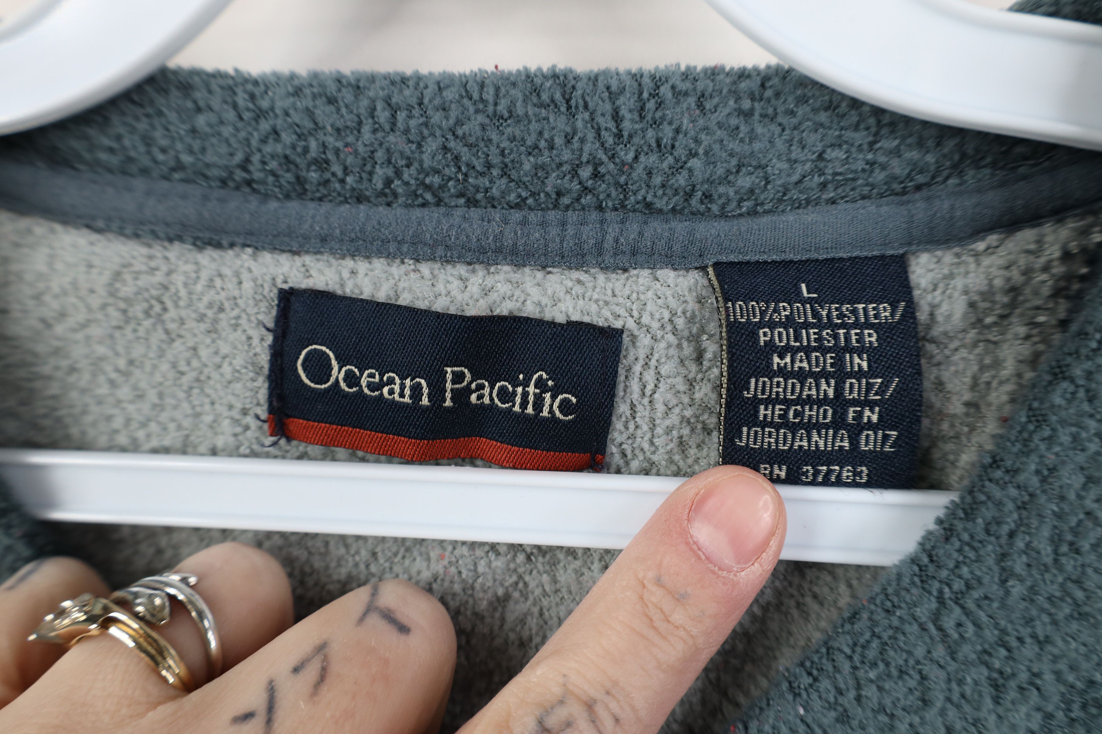 Ocean Pacific Vintage 90s Y2K Ocean Pacific Surfing Terry Cloth Sweater Size US L / EU 52-54 / 3 - 7 Thumbnail