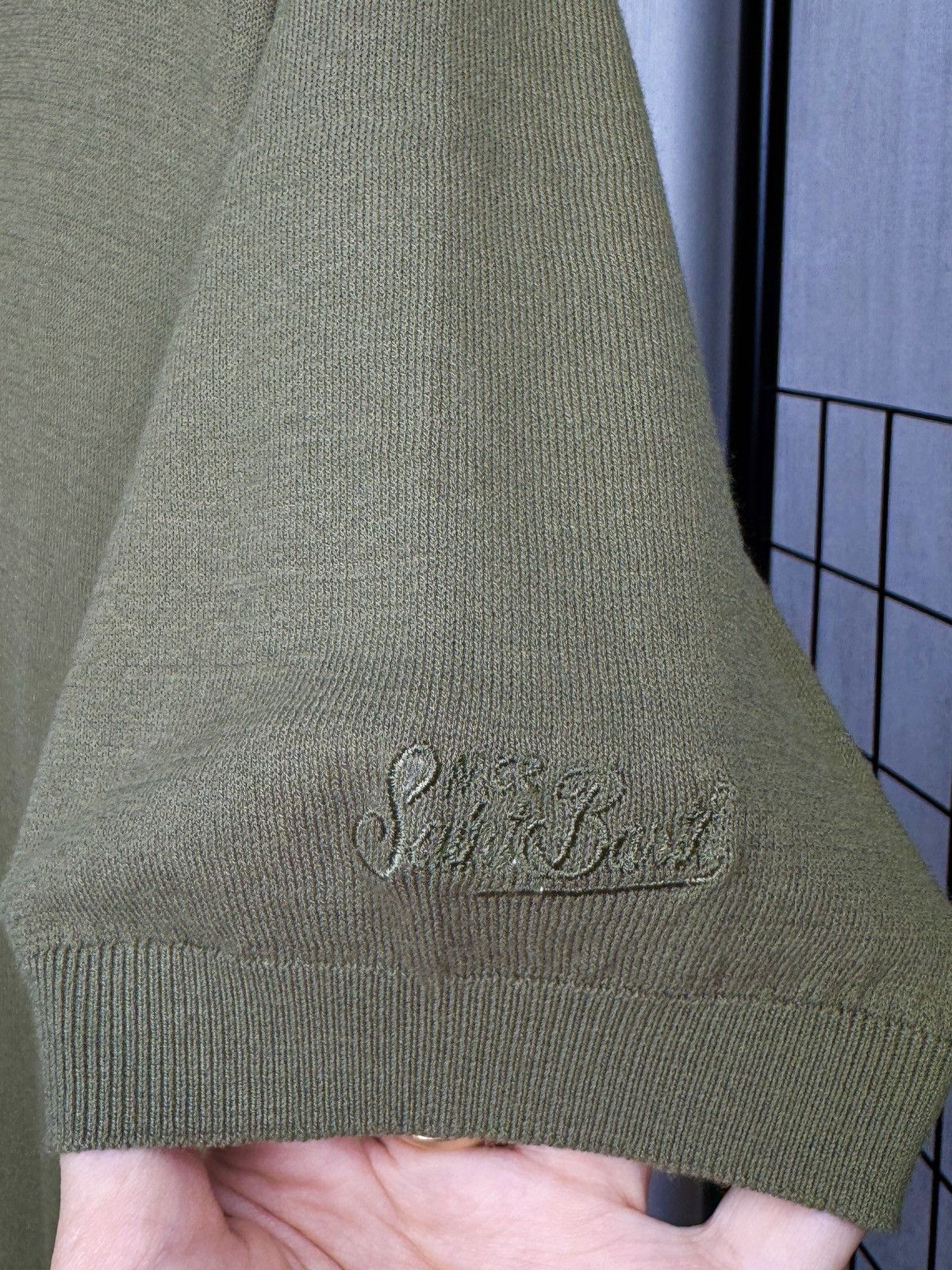 MC2 Saint Barth MC2 Saint Barth khaki Green Knitted SS Polo Sweater Size US L / EU 52-54 / 3 - 7 Thumbnail