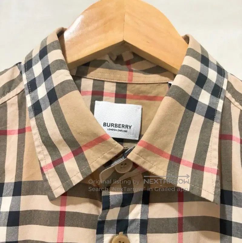 Burberry Short Sleeve Cotton Check Shirt.