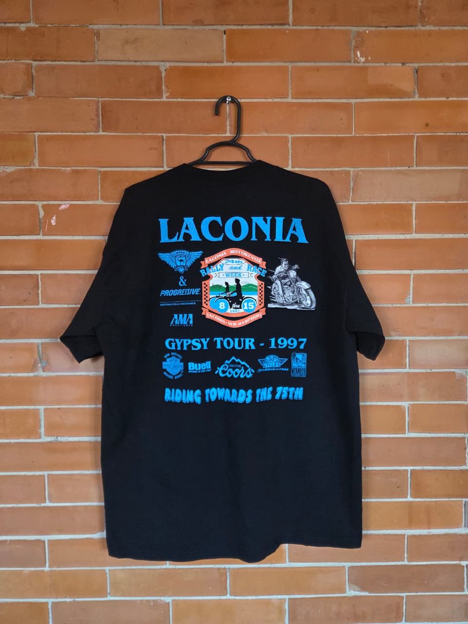 Vintage 1997 Laconia Motocycle Rally Week Size US L / EU 52-54 / 3 - 7 Thumbnail