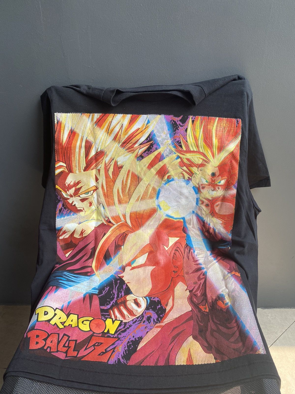 image of Anima x Vintage Dragon Ball Z Bootleg in Black, Men's (Size XL)