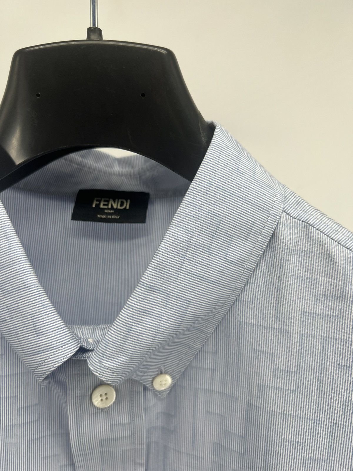 Fendi Mens Fendi FF Logo Shirt Size 42 Long Sleeve RRP $995 Size US L / EU 52-54 / 3 - 2 Thumbnail