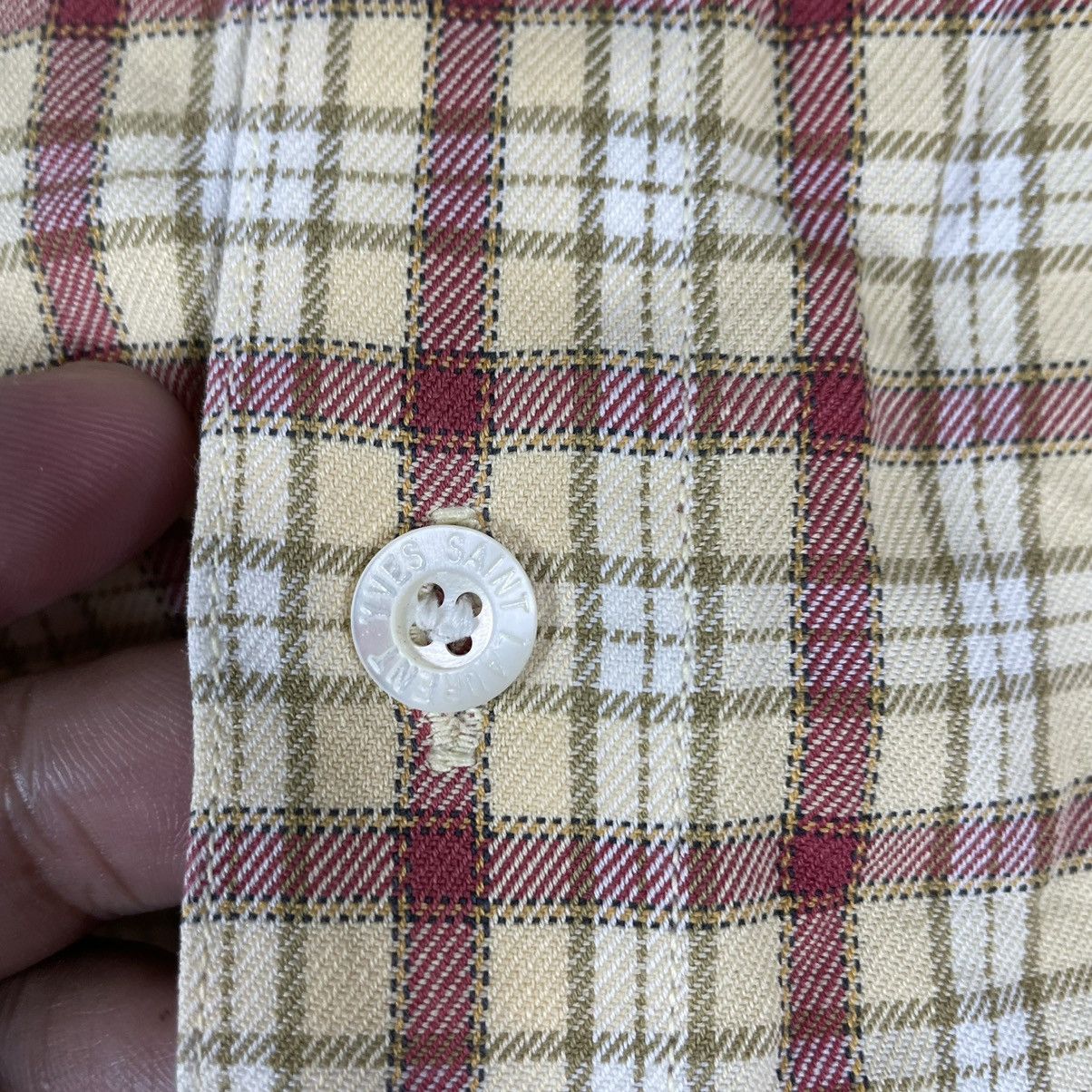 Yves Saint Laurent 🔥Rare🔥Yves Saint Lauren Pour Homme Checkerd Buttons Shirts Size US L / EU 52-54 / 3 - 10 Thumbnail