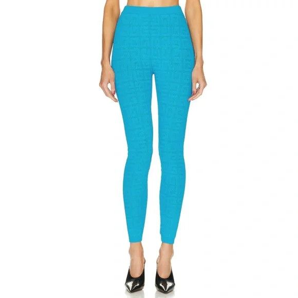 Givenchy GIVENCHY Monogram Leggings - Acqua Marine - NEW WITH TAGS Size 25" / US 0 / IT 36 - 4 Thumbnail