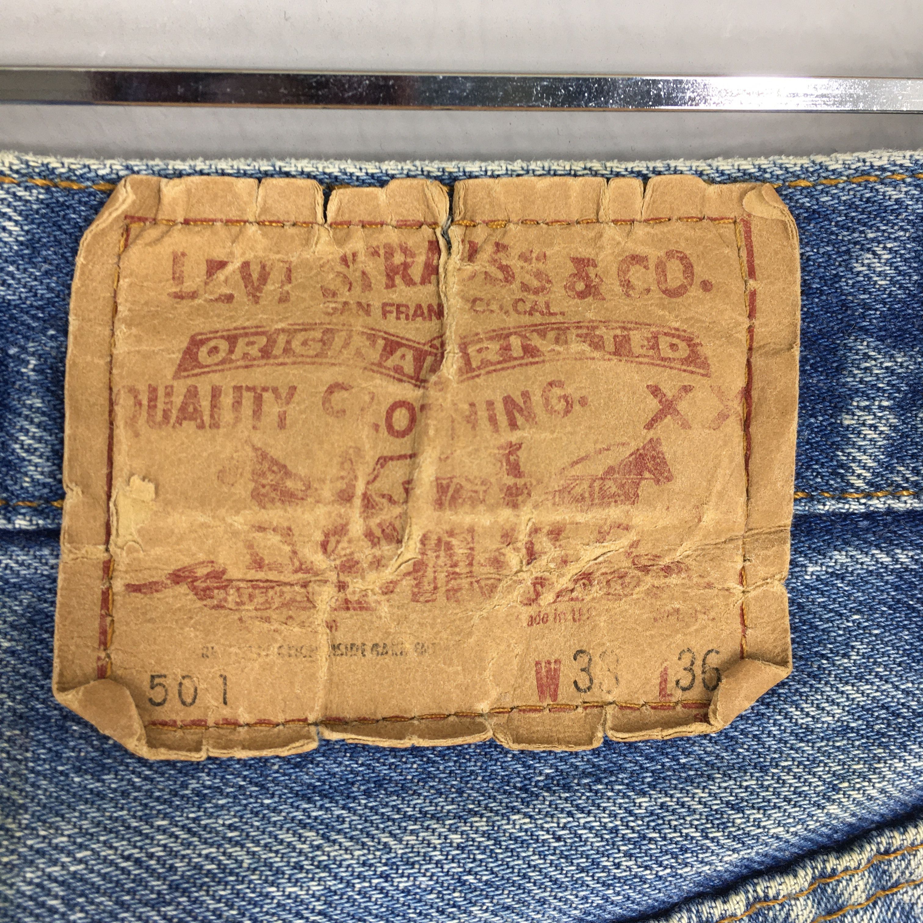 Levi's Size 30x31 90s Levi's 501 Distressed Stone Washed Jeans S235 Size US 30 / EU 46 - 11 Thumbnail